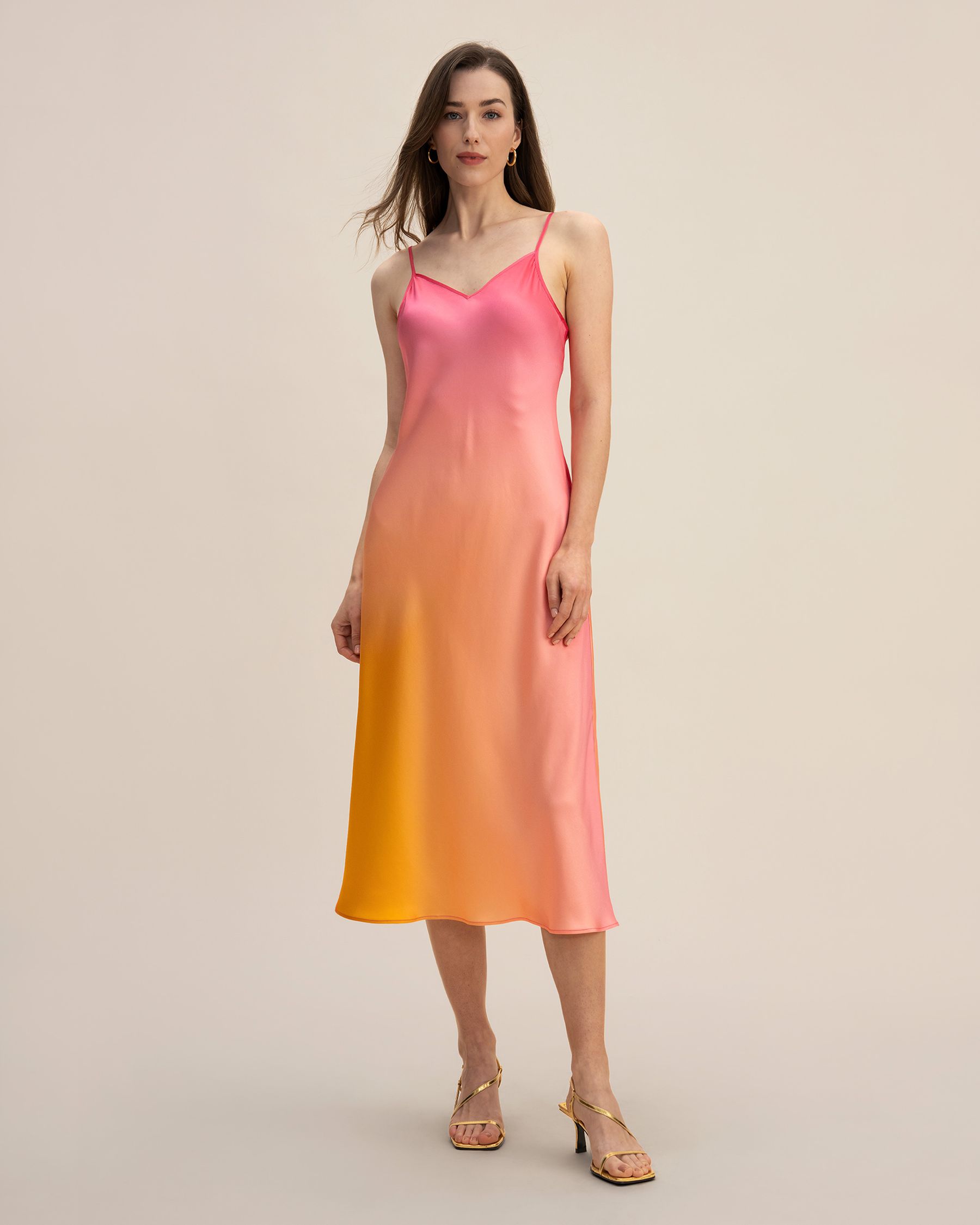 Pink Mimosa Bias-cut Dress