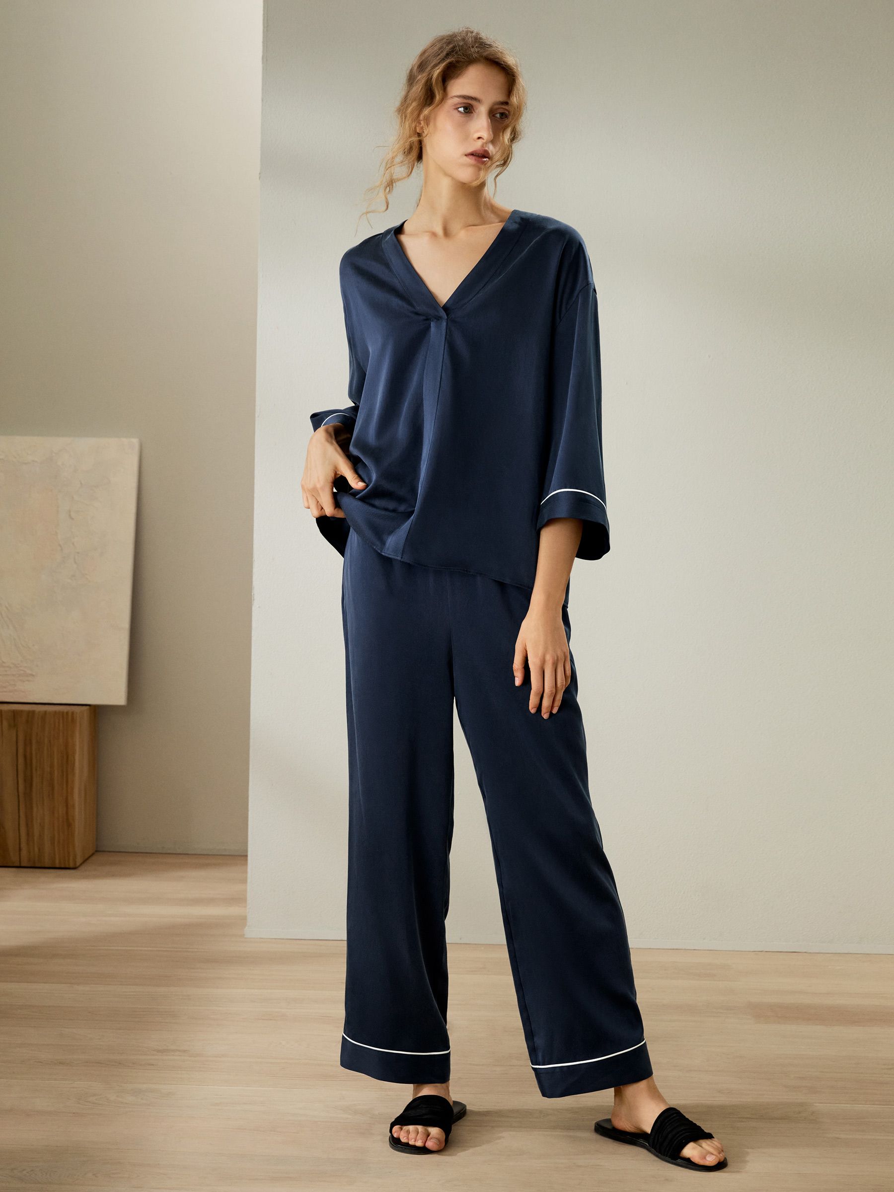 Siden-mocka Pullover pyjamasset