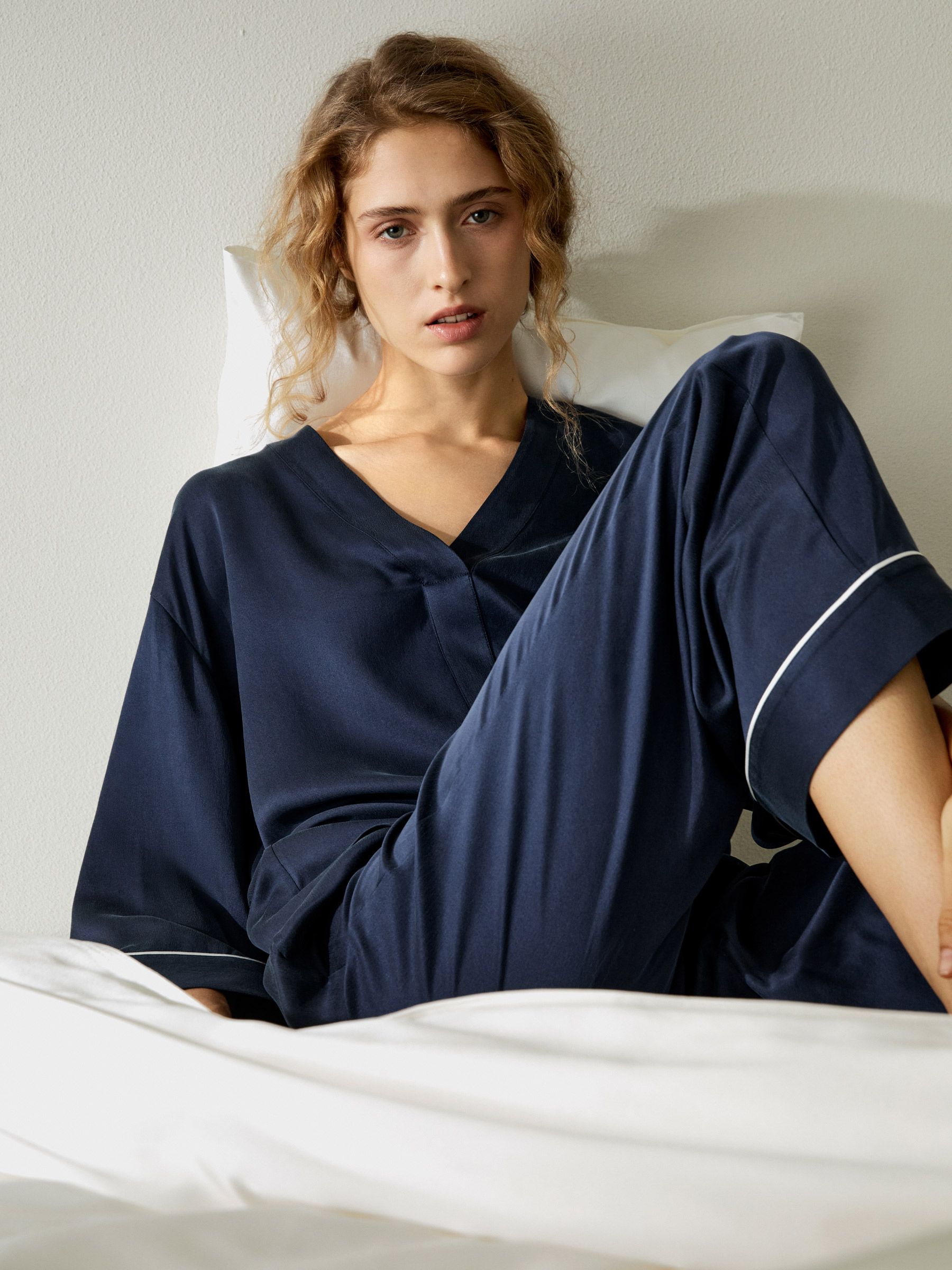 Siden-mocka Pullover pyjamasset