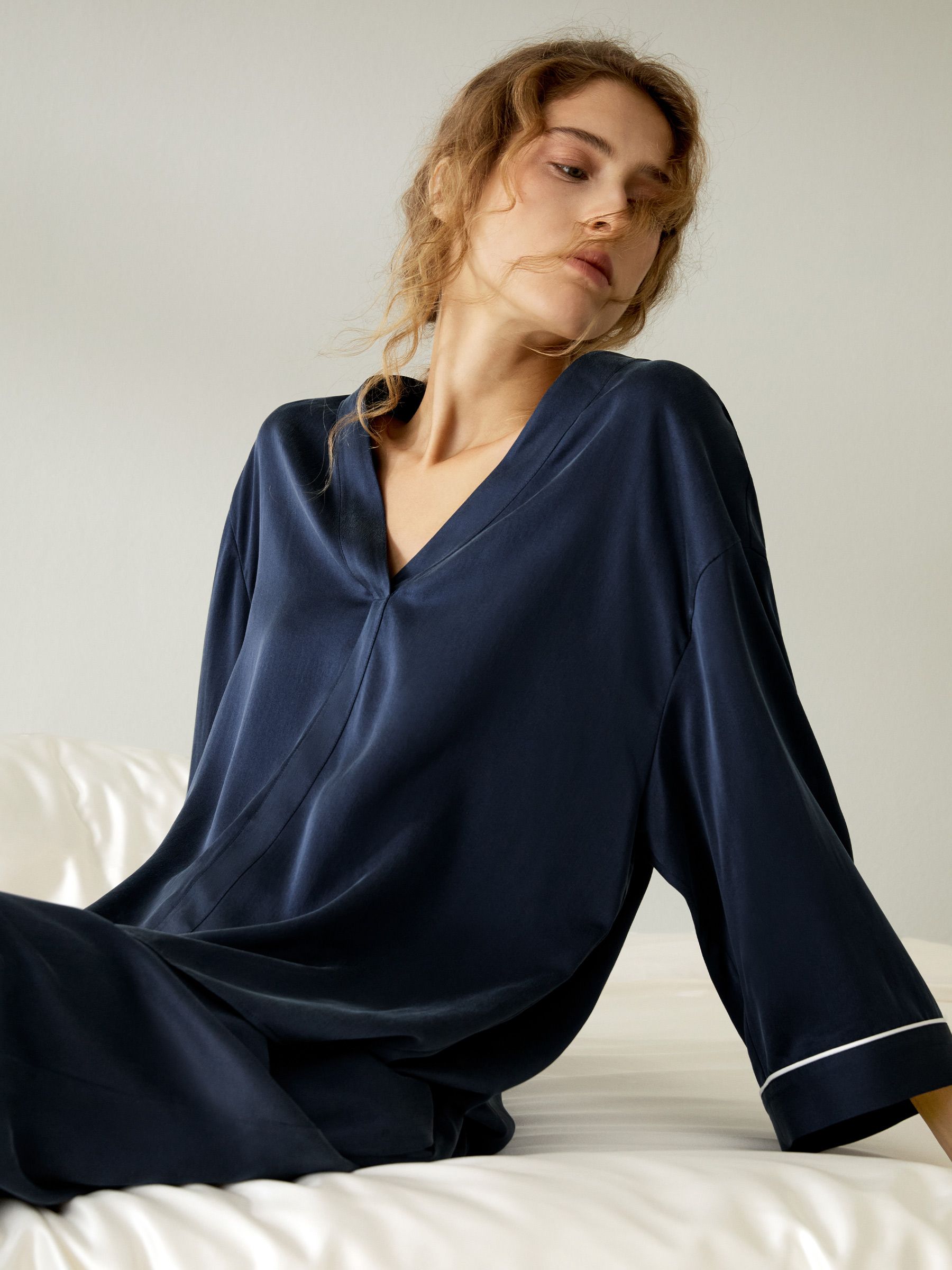 Siden-mocka Pullover pyjamasset