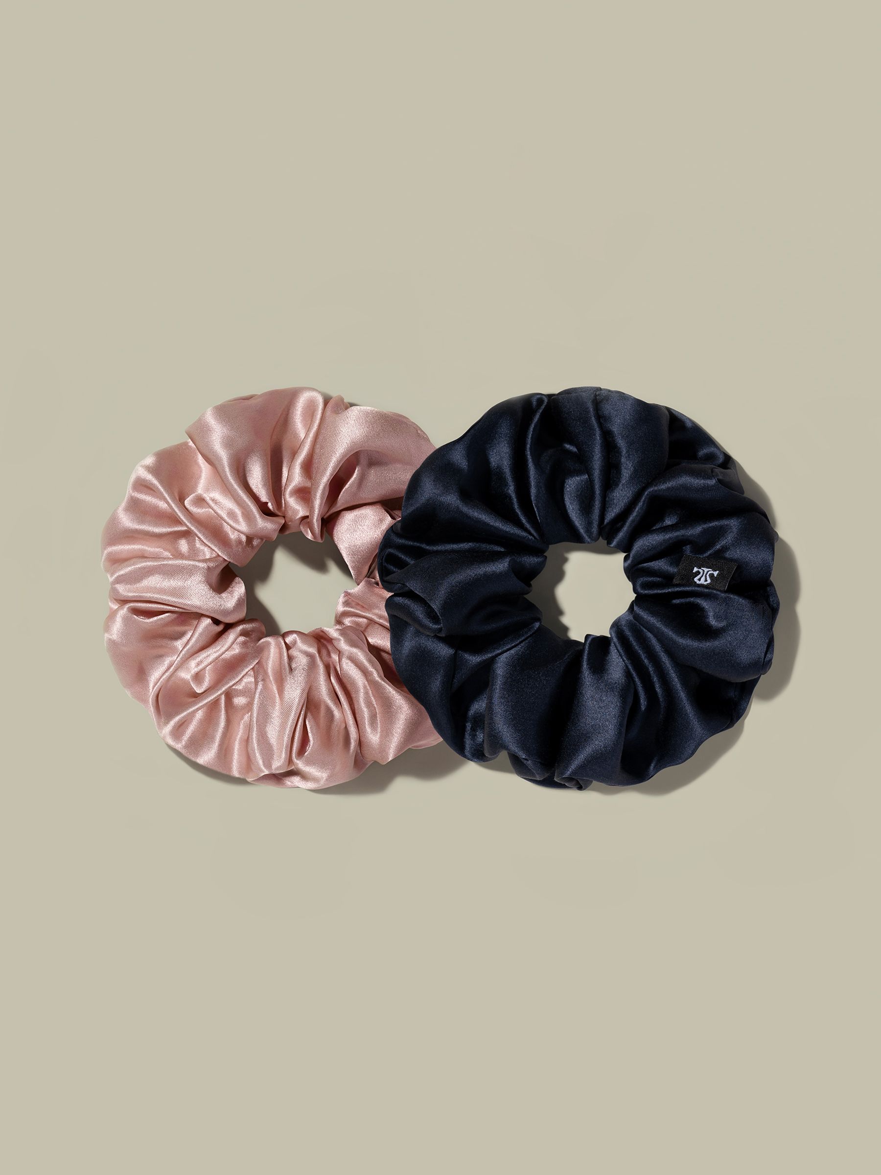 Large Classic Silk Scrunchies Set