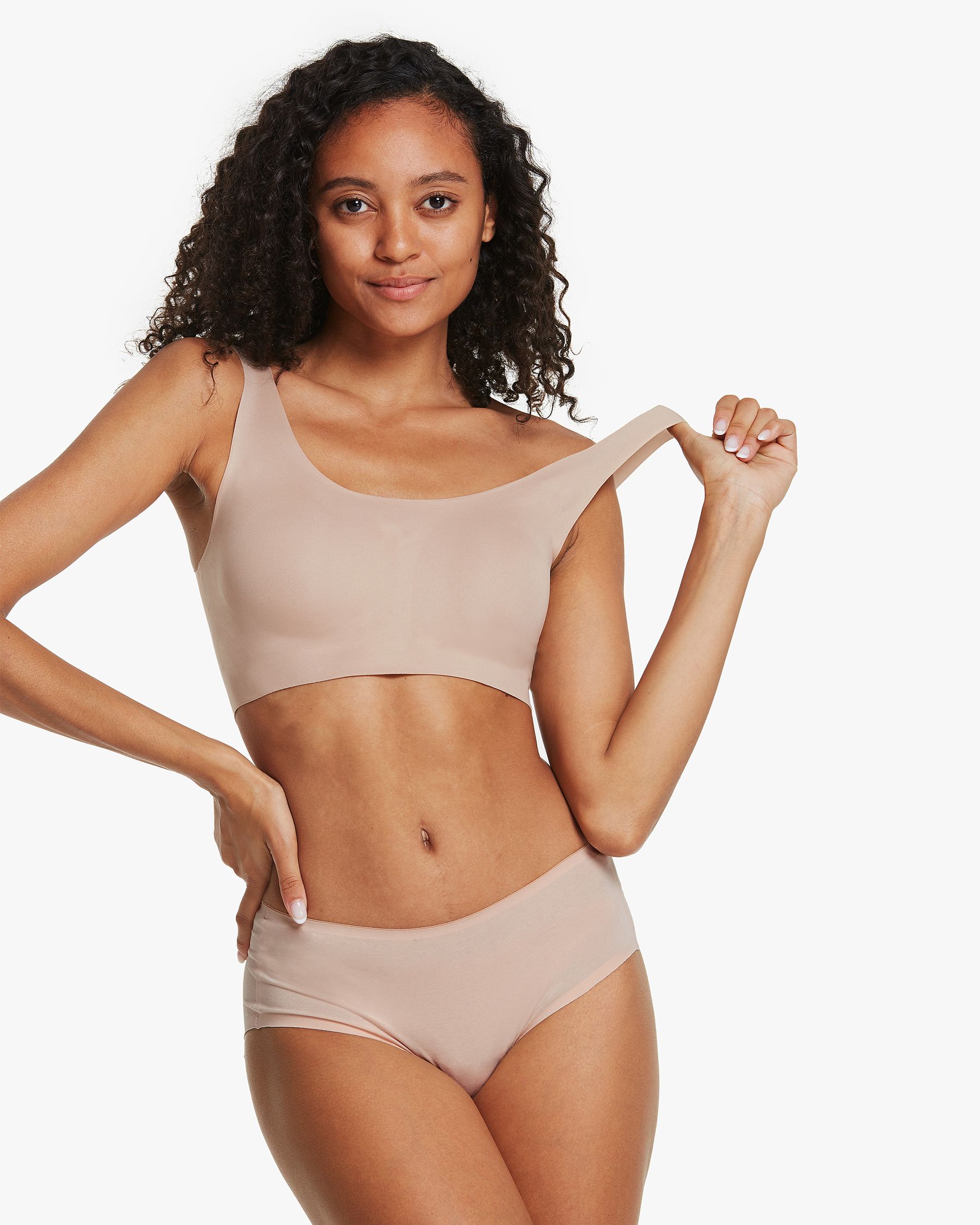 4 Pièces Soutien-gorge Soie en Taille Unique Convenant à La Plupart