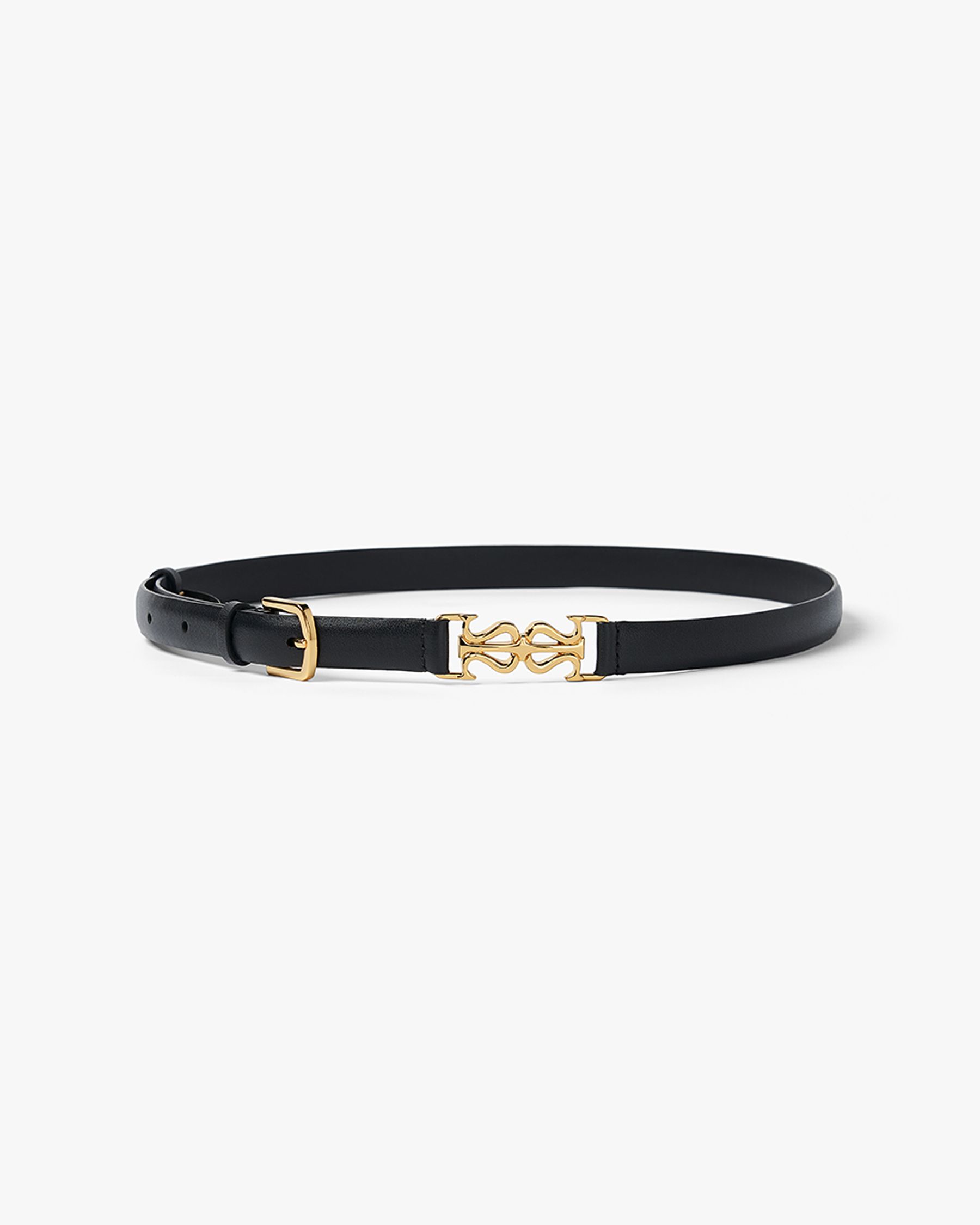 Leren skinny riem met LS-sluiting