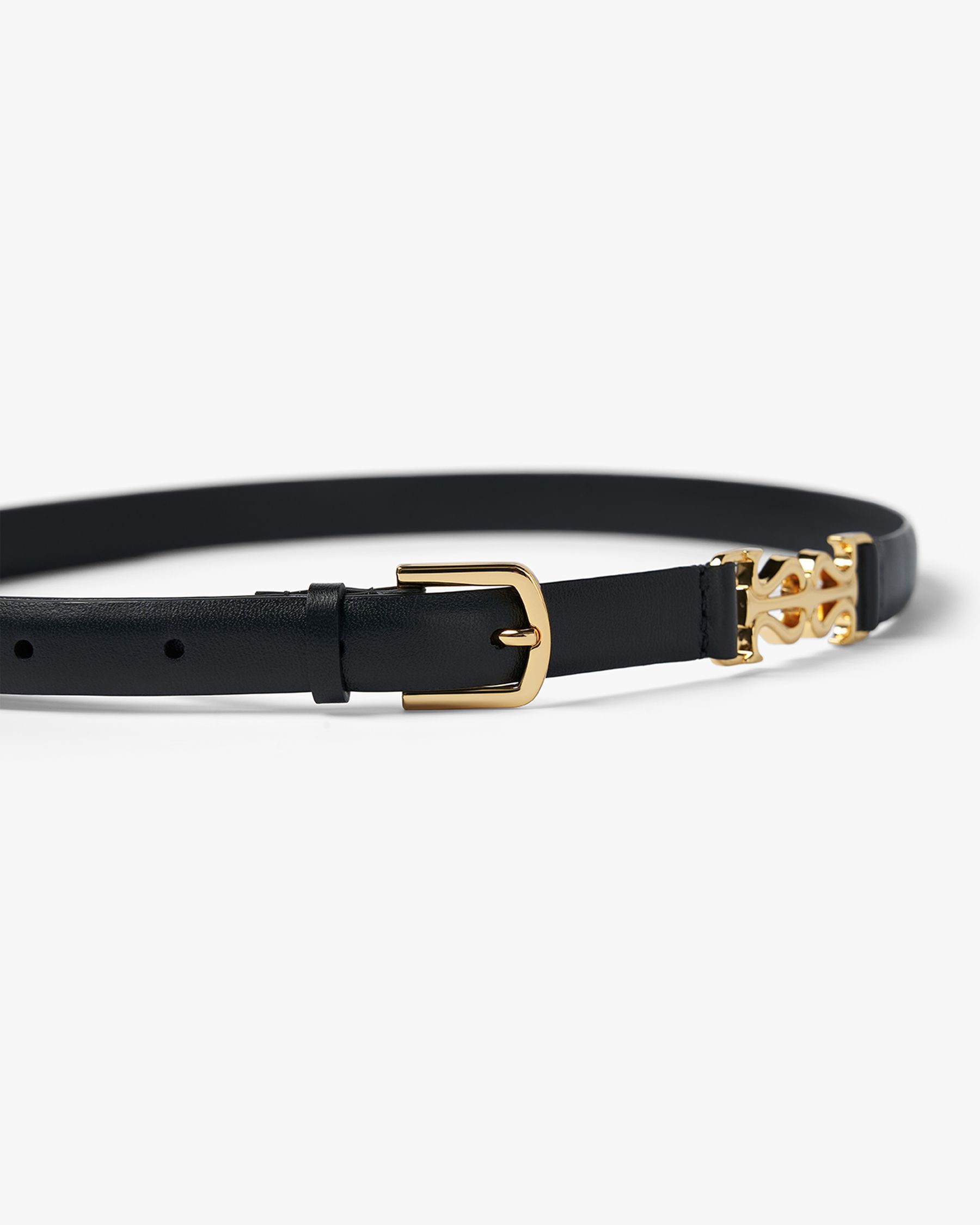 LS Clasp Leather Skinny Belt