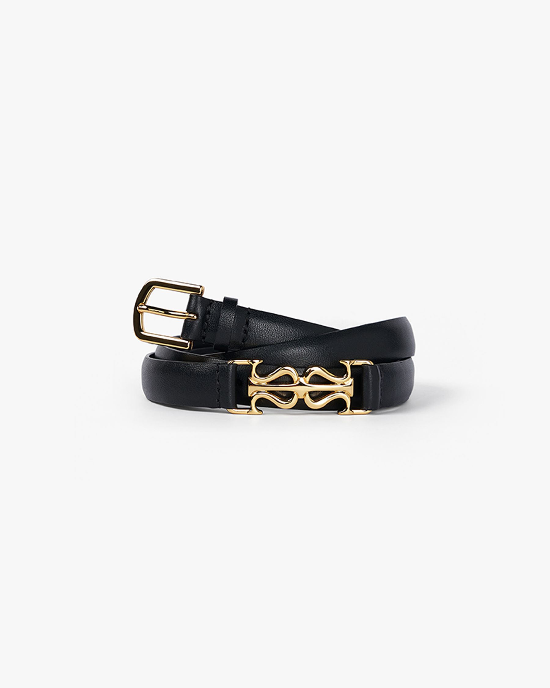 Leren skinny riem met LS-sluiting