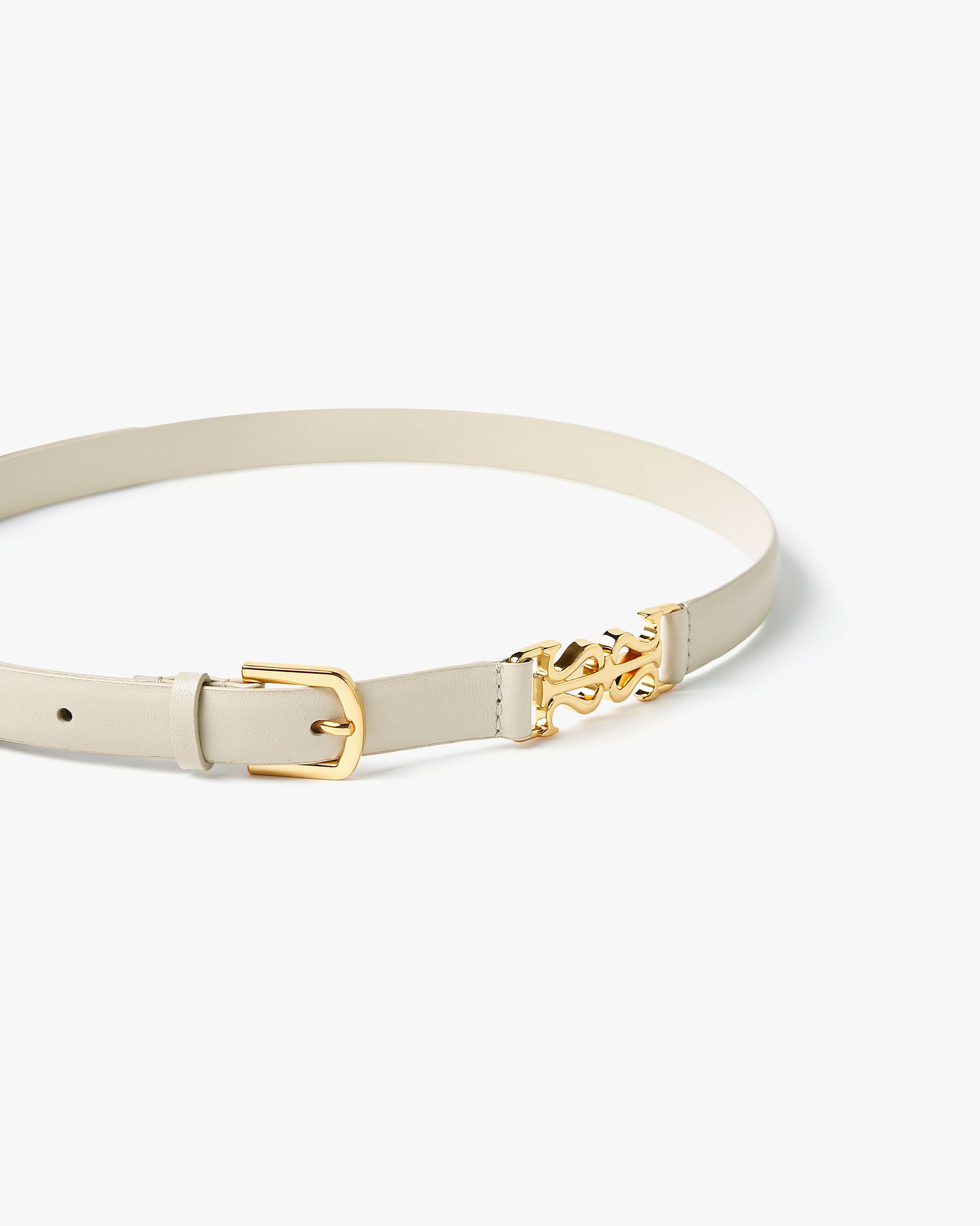 Leren skinny riem met LS-sluiting