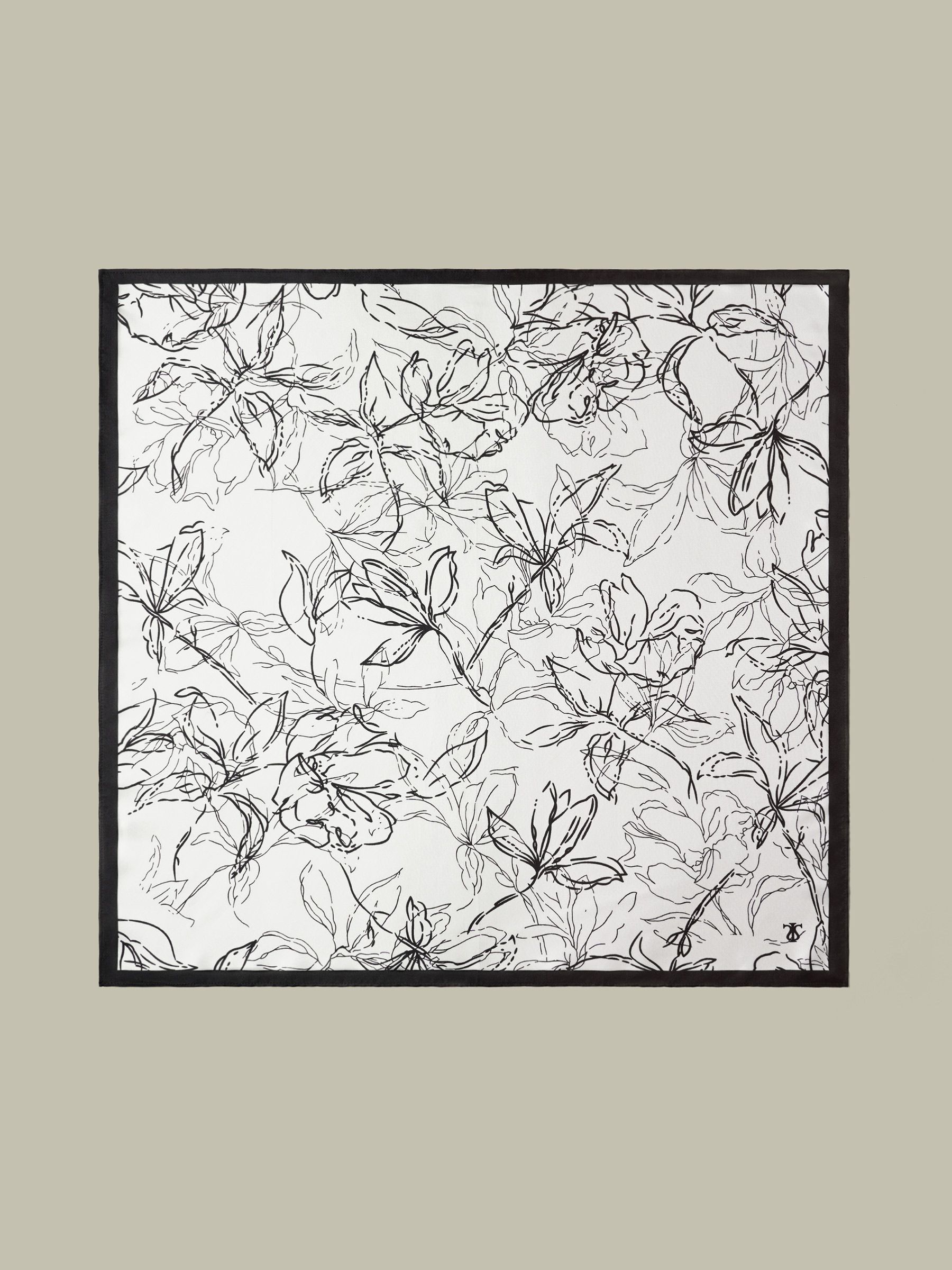 Blumen Twill-Seide Quadratischer Schal