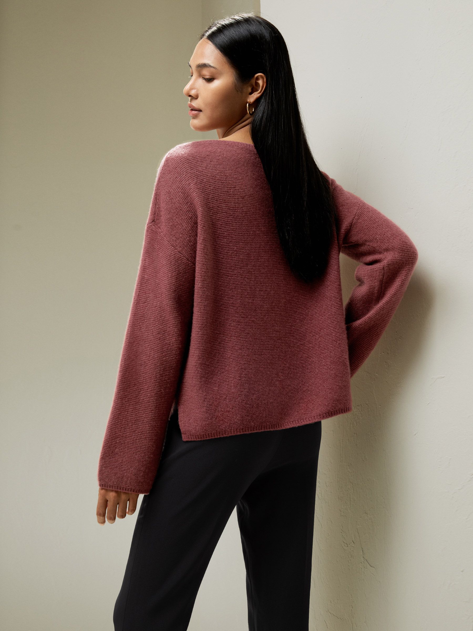 Sweatshirt aus Seiden-Kaschmir-Mischung mit entspannter Silhouette