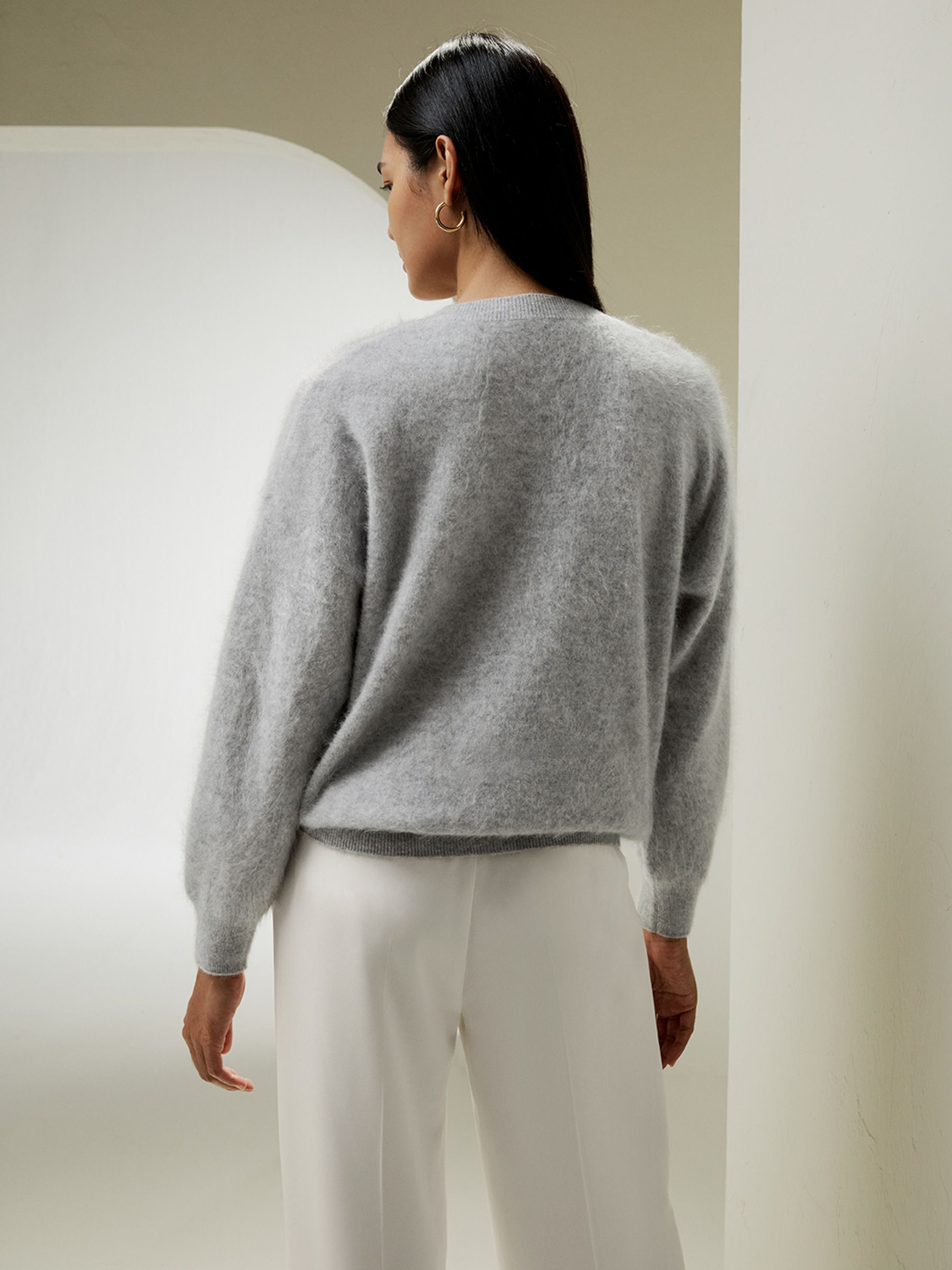 Brushed Cashmere Pullover Sweater