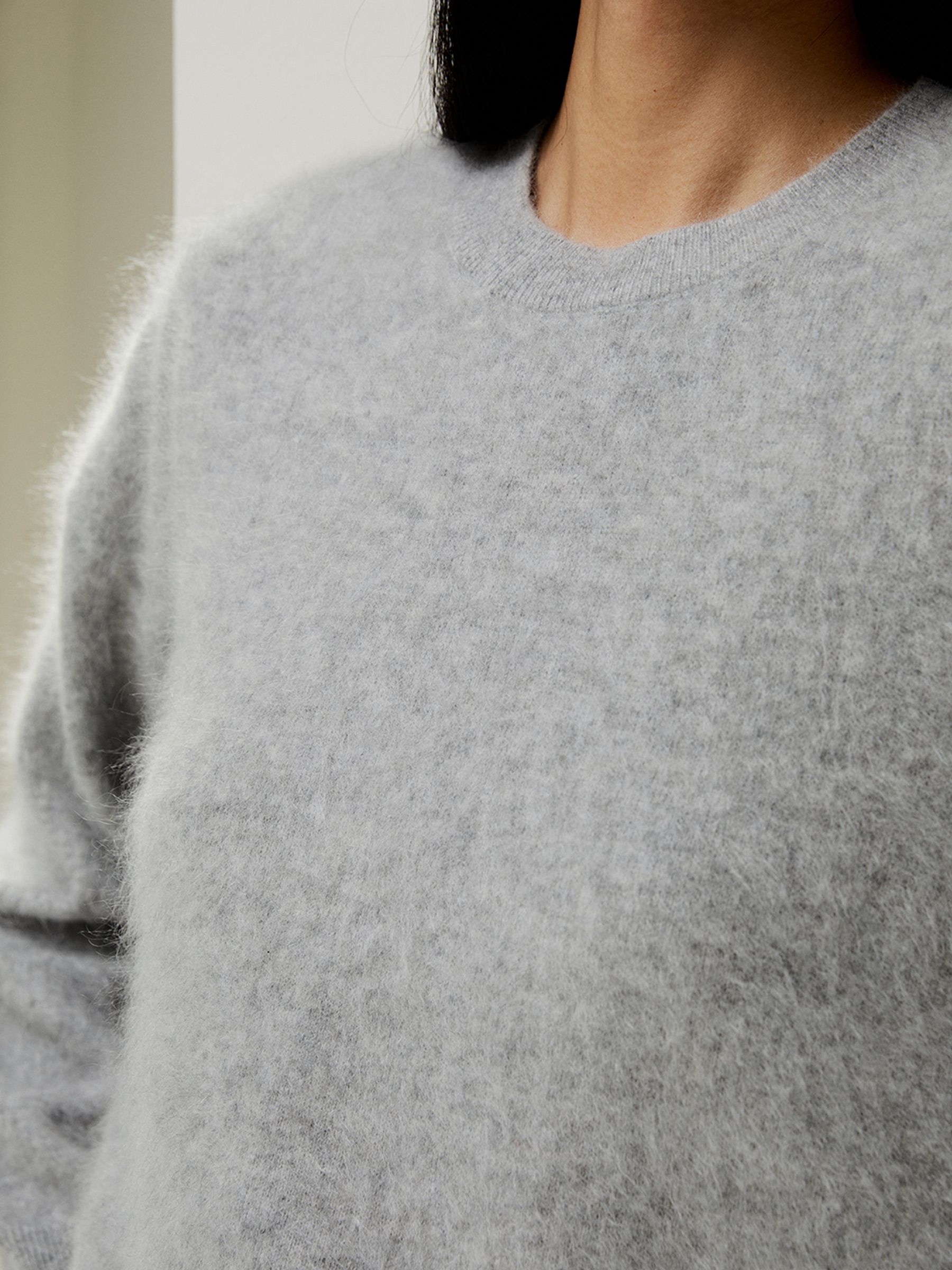 Brushed Cashmere Pullover Sweater