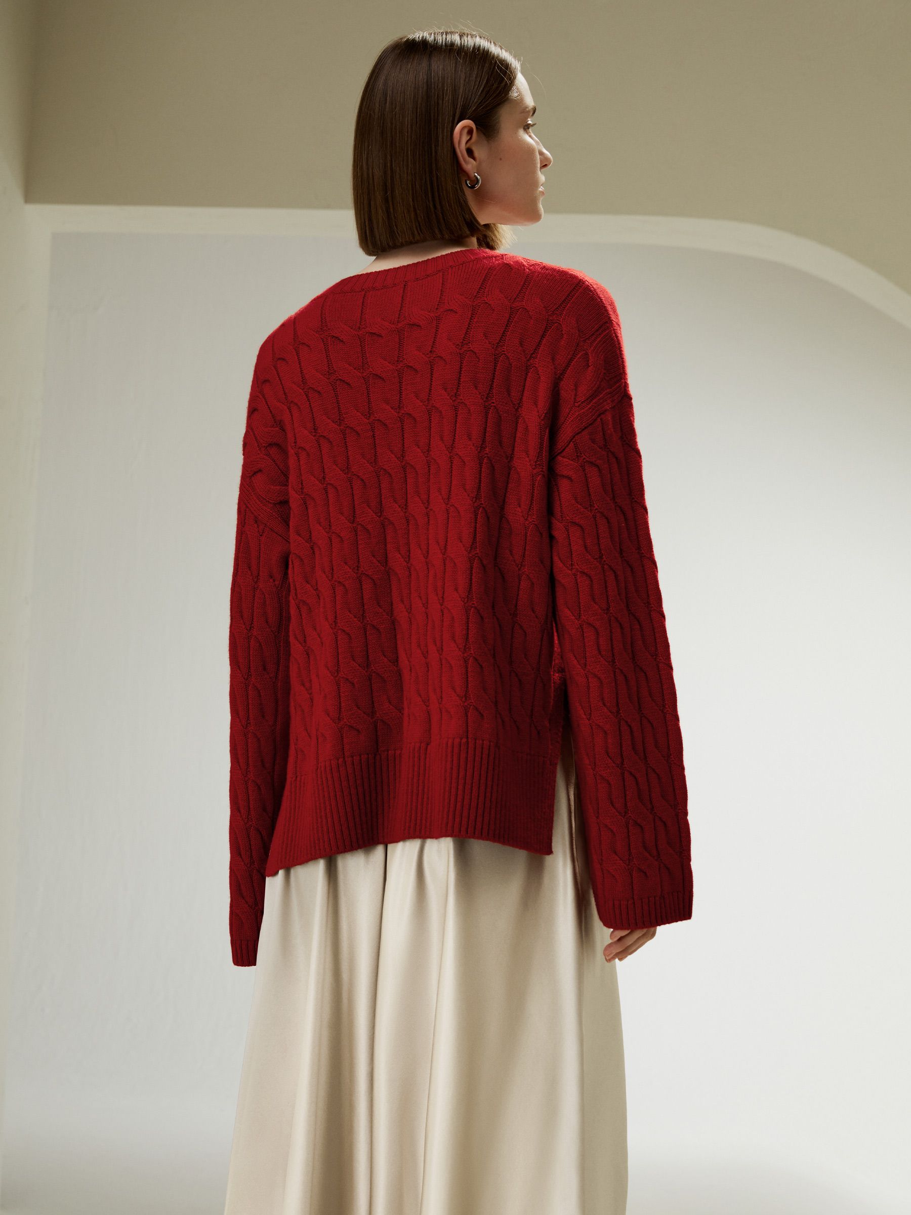 Maglione girocollo in lana merino Ultrafein