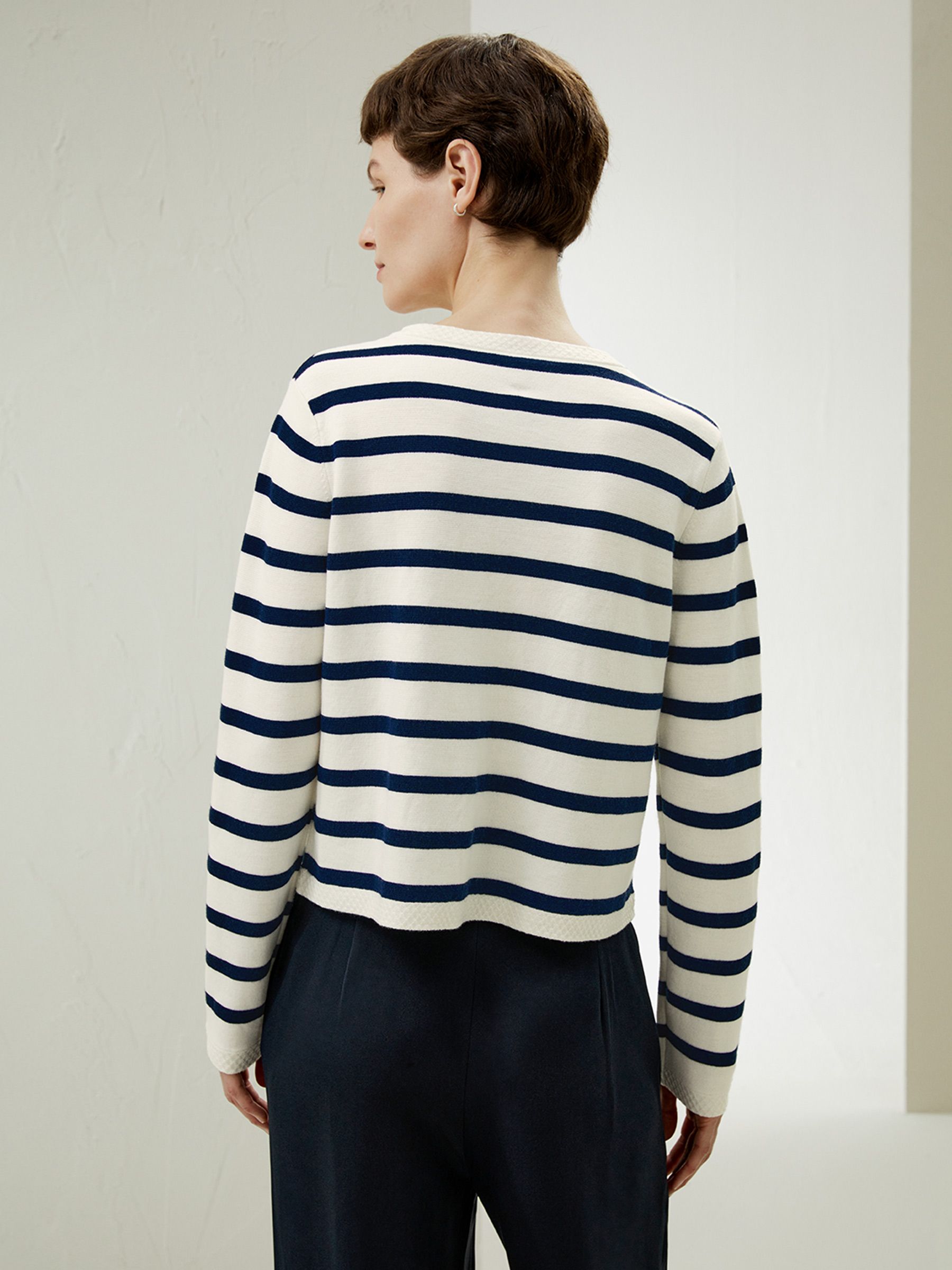 Gariana Striped Wool Cardigan