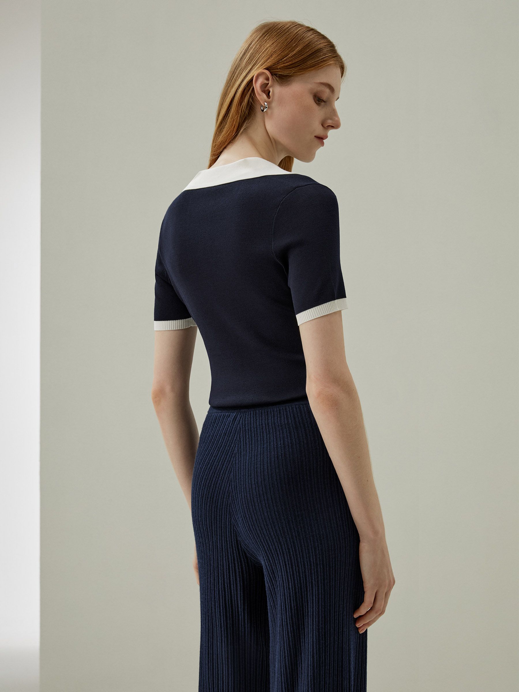 Tidløs Mei Silk Knit Polo