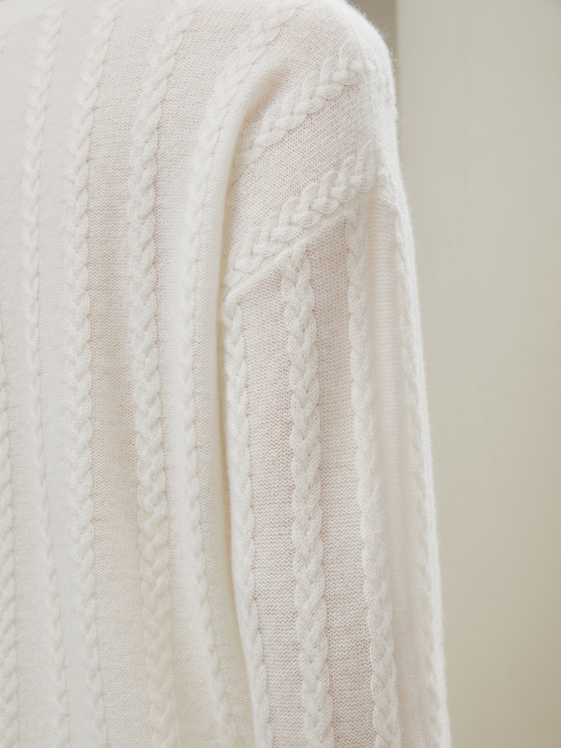 Semi-Sheer Cable-knit Cashmere Sweater