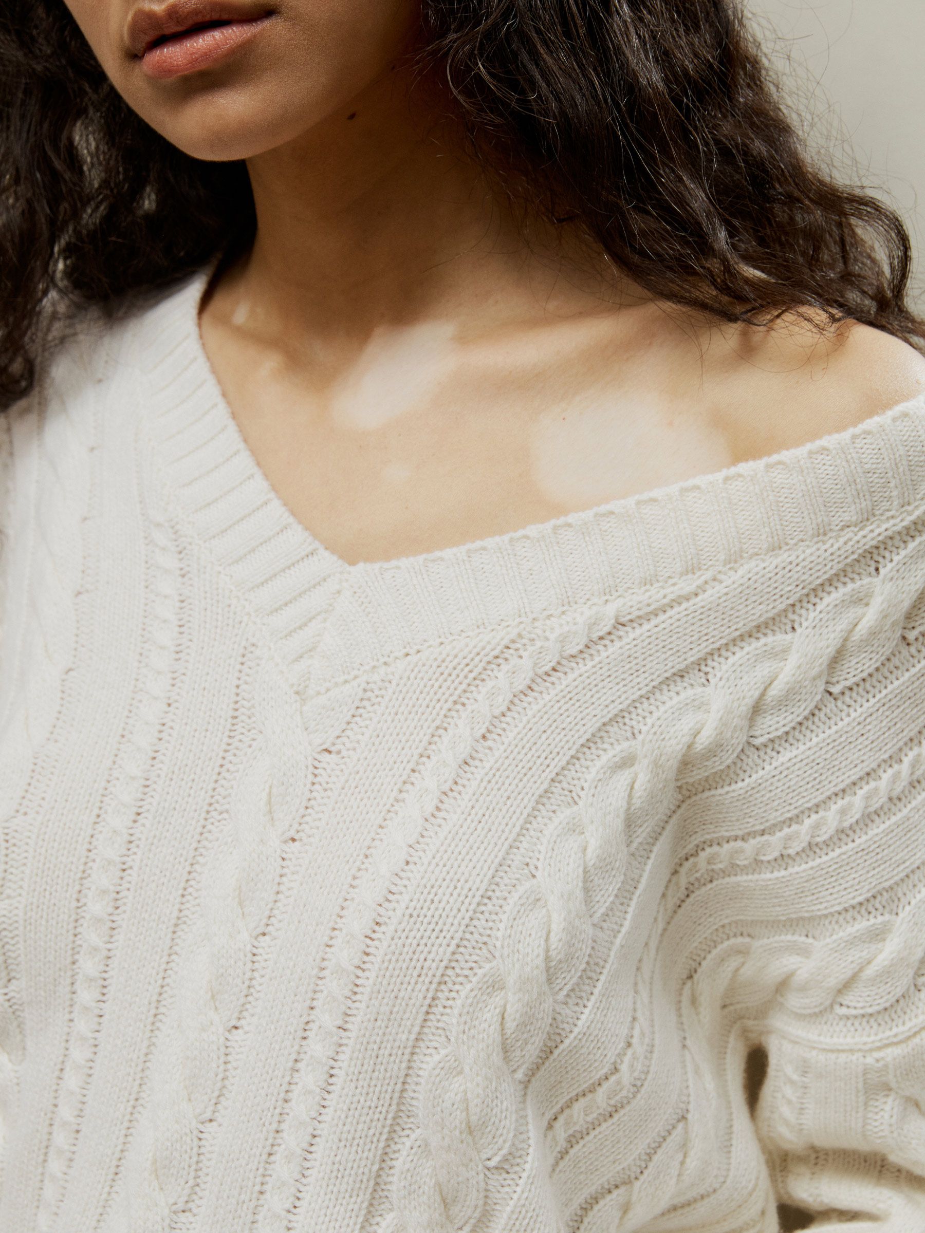 Cable-Knit Wool-Cashmere Blend Sweater