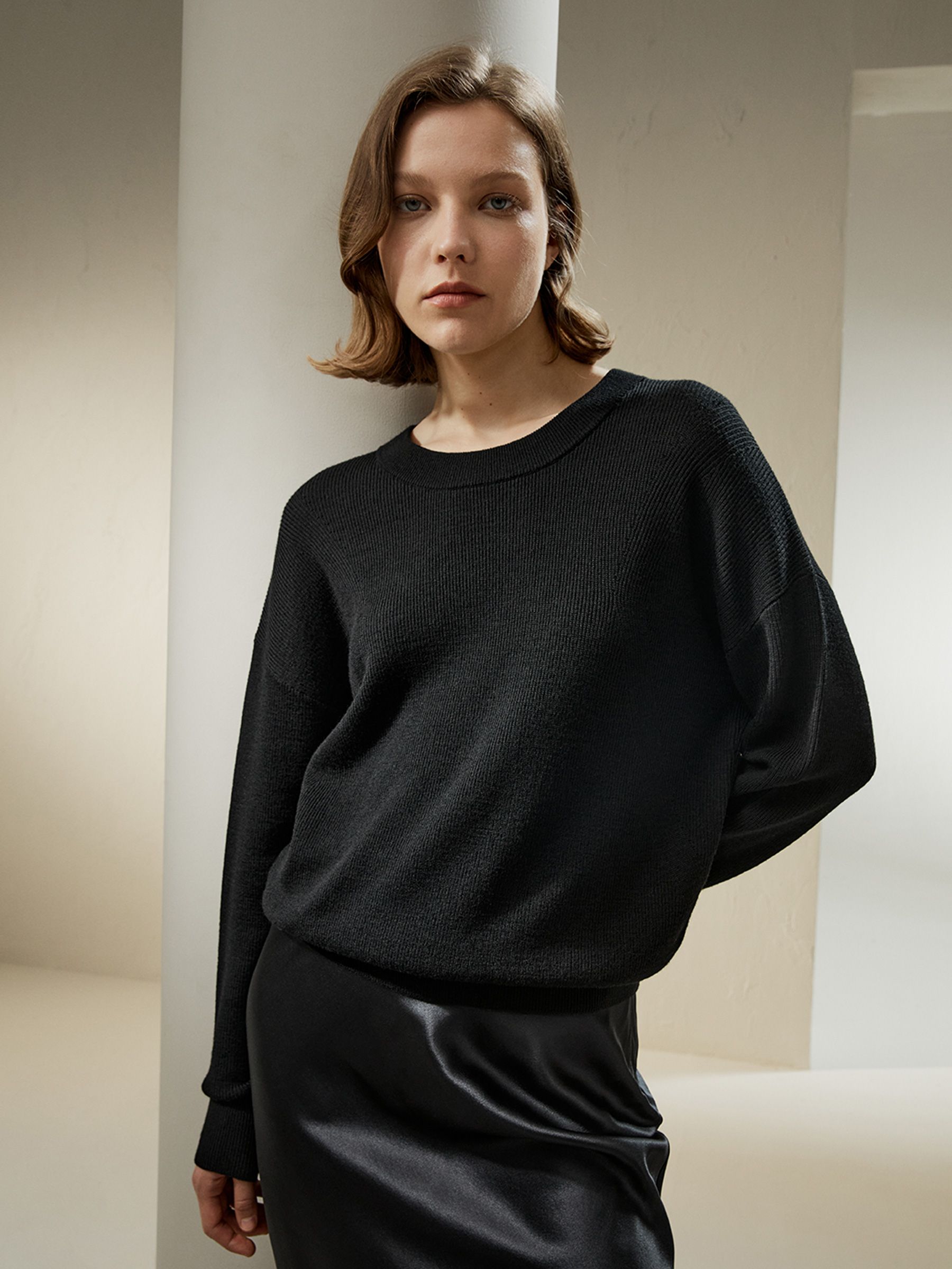 Ultra-fine Merino Wool Crewneck Sweater