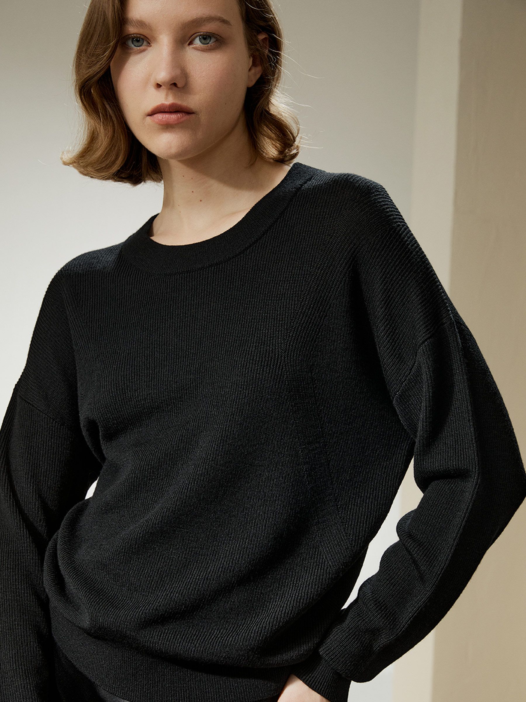 Ultra-fine Merino Wool Crewneck Sweater