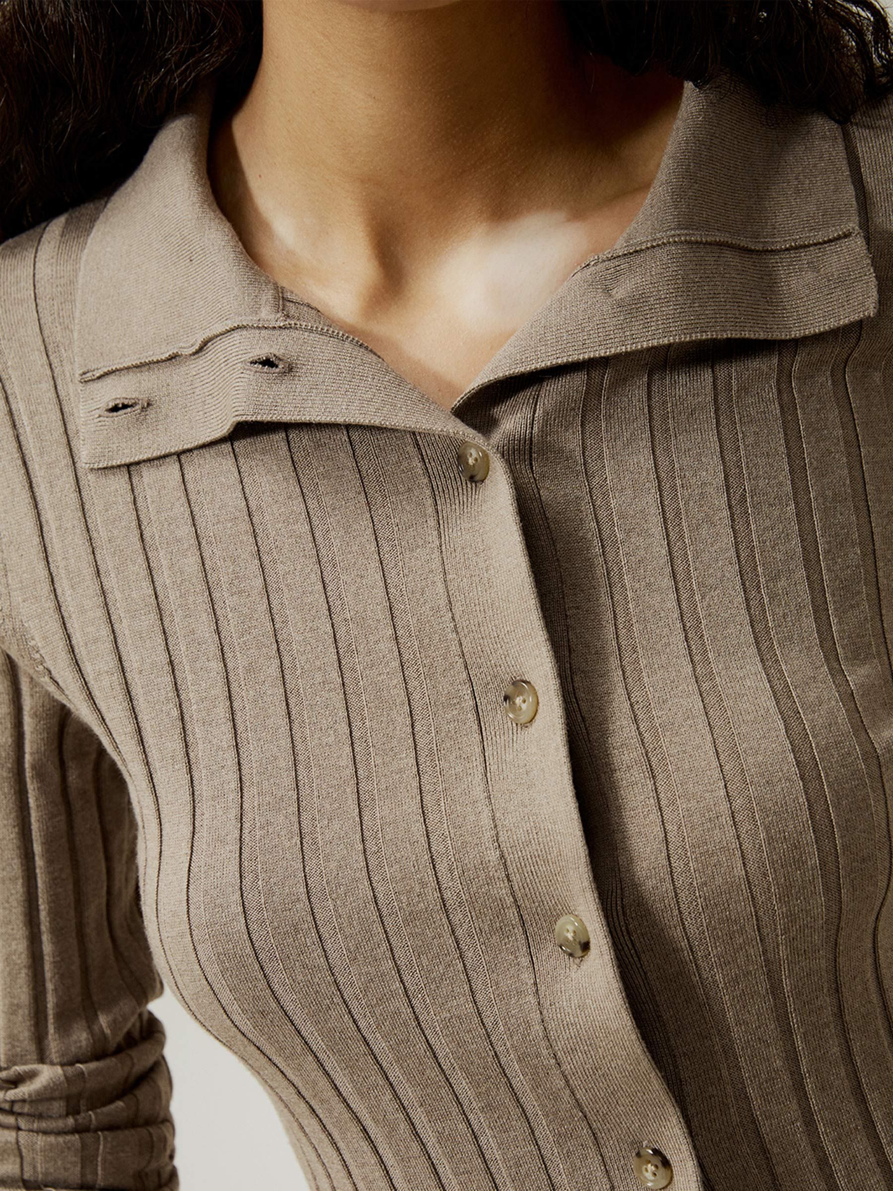 Ribbed Silk-Cashmere Blend Cardigan