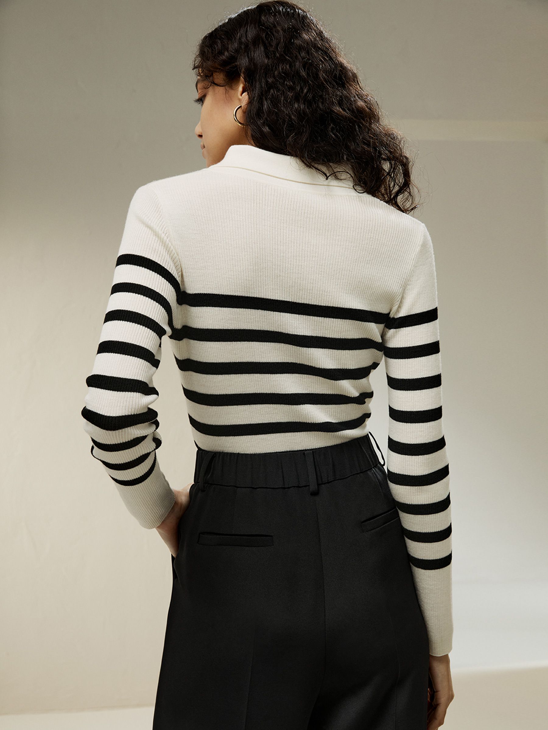 Striped Ultra-fine Merino Wool Sweater