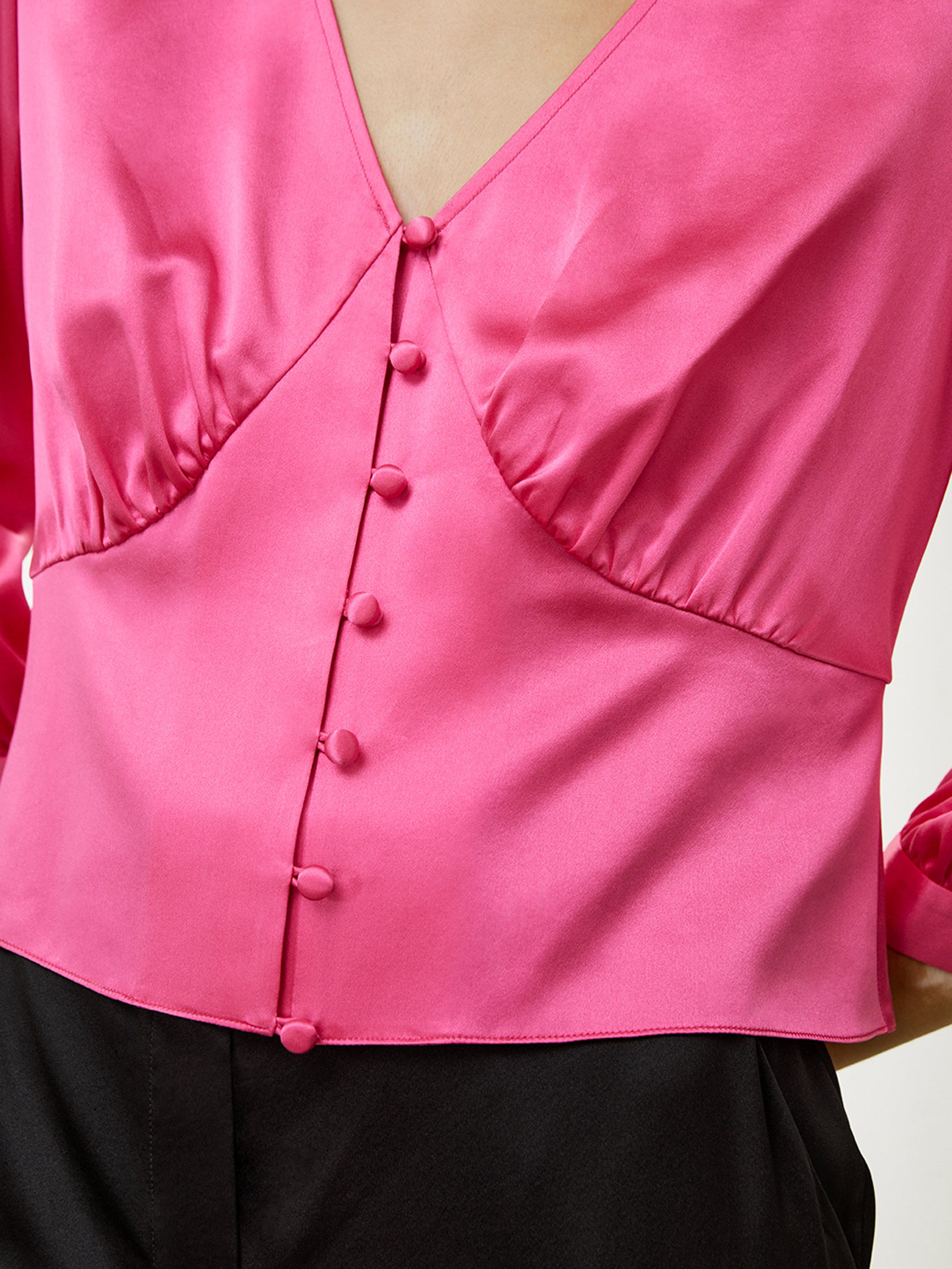 Fitted Retro Corset Silk Top