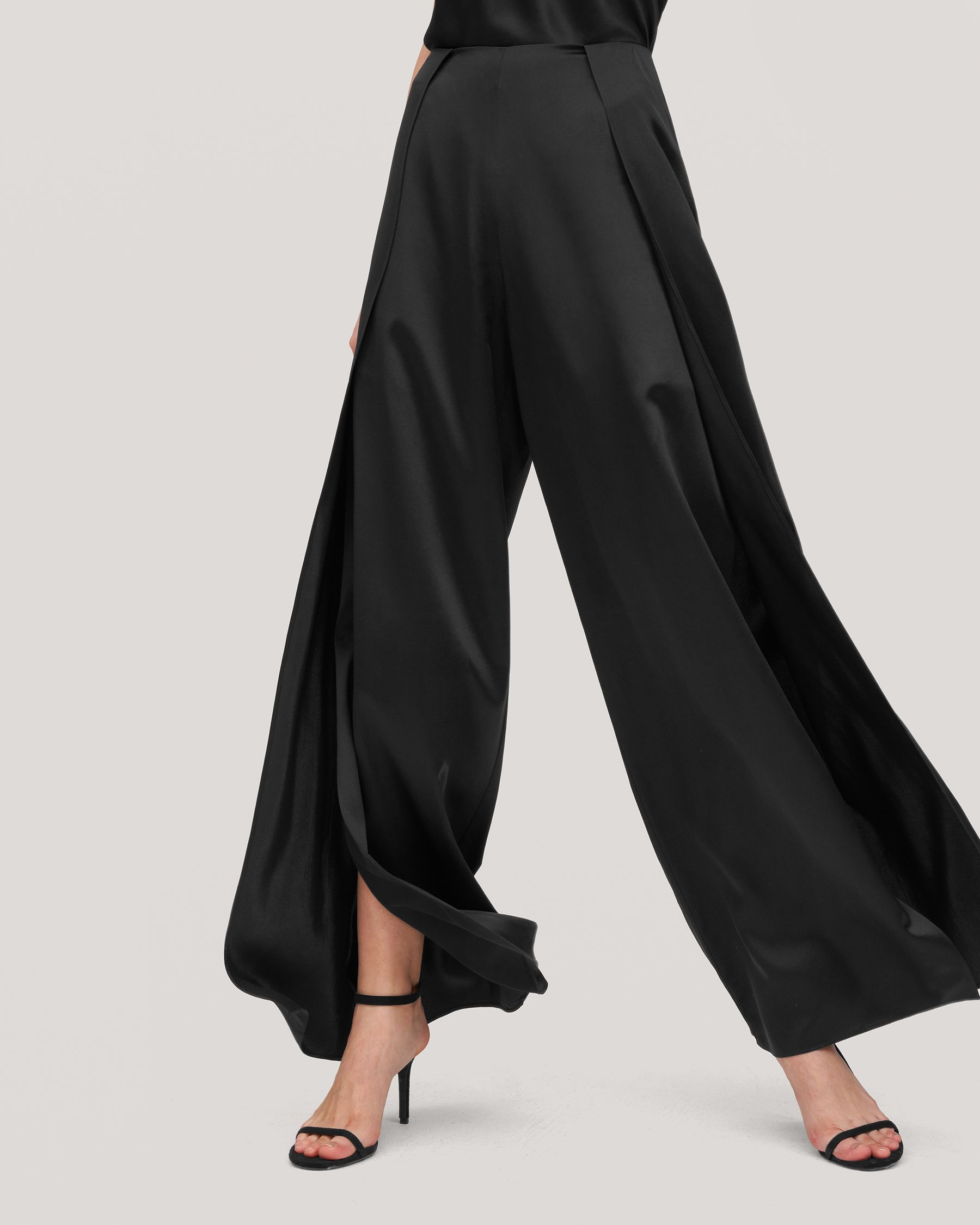 High-Waisted Silk Ginkgo Pant