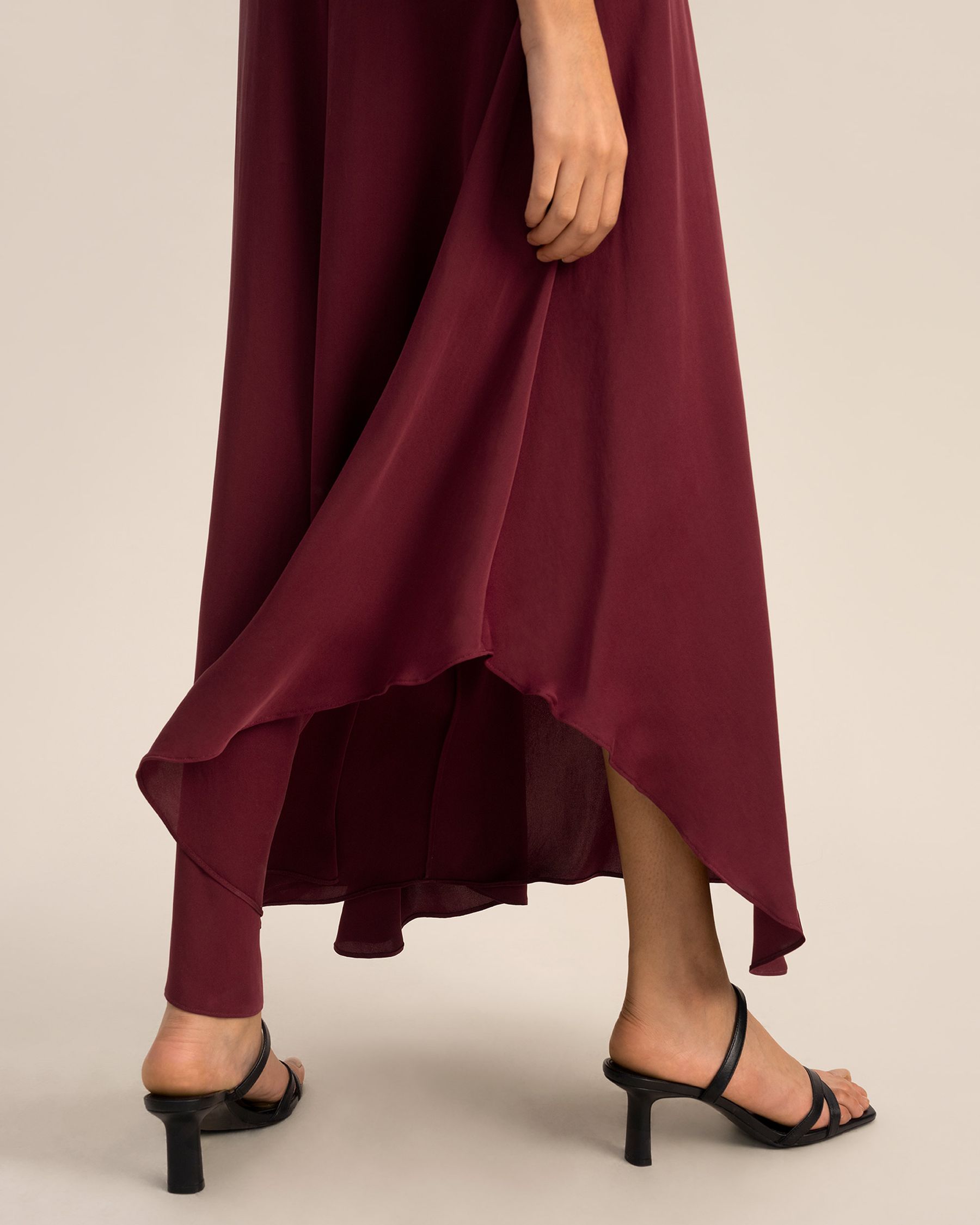 Wide-Legged Silk Fig Pants