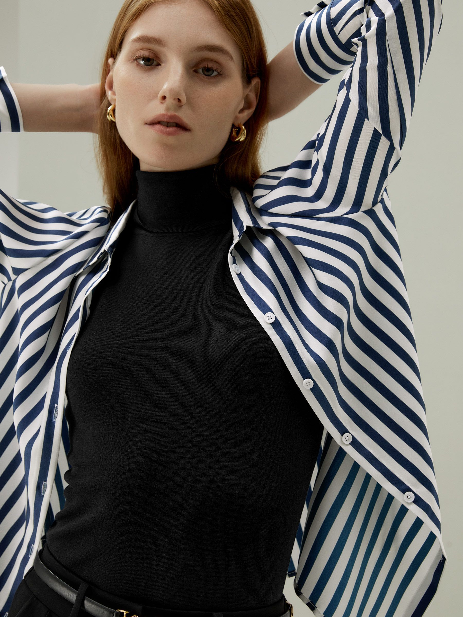 Amalfi Stripe Silk Shirt