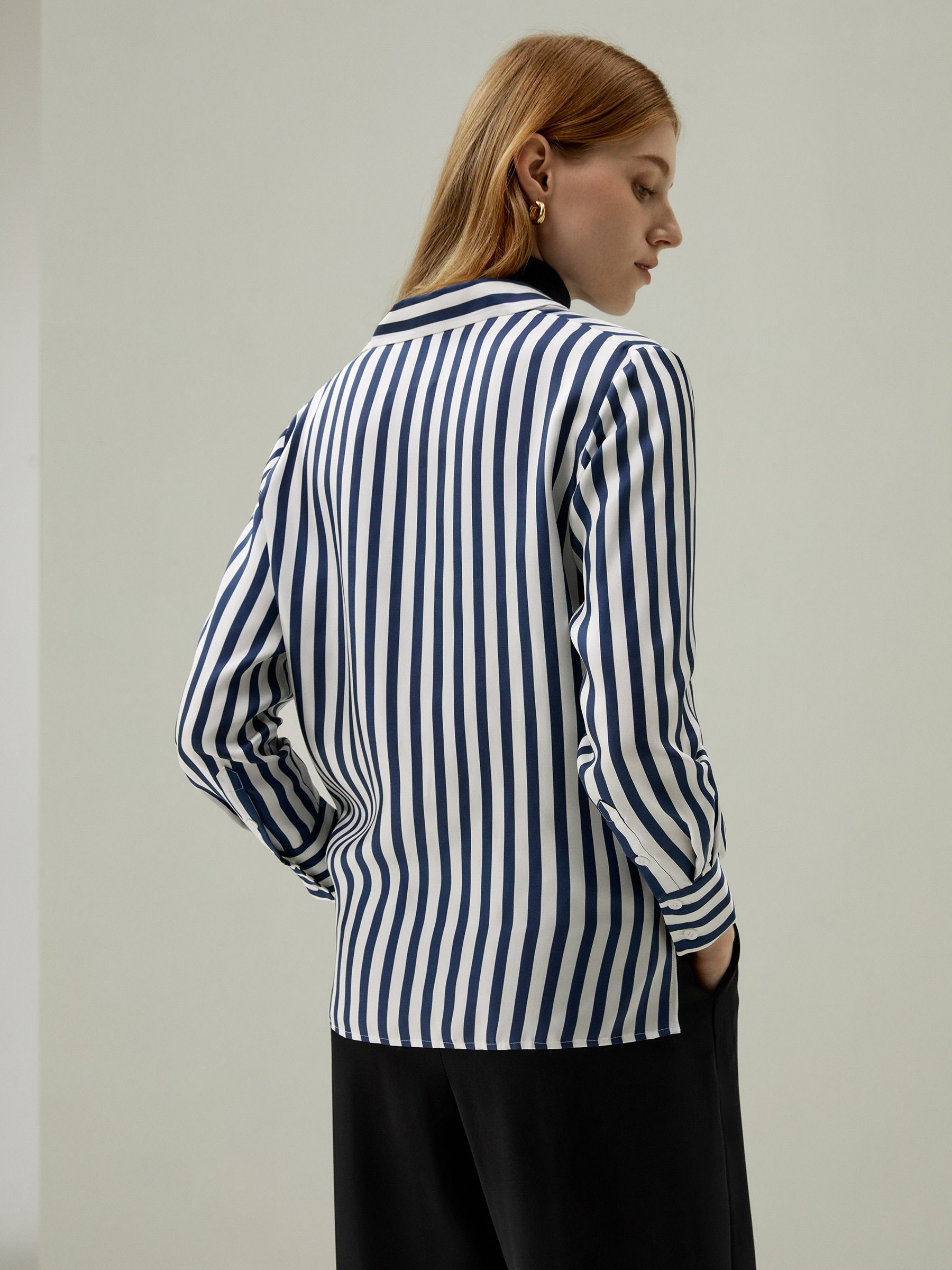 Amalfi Stripe Silk Shirt