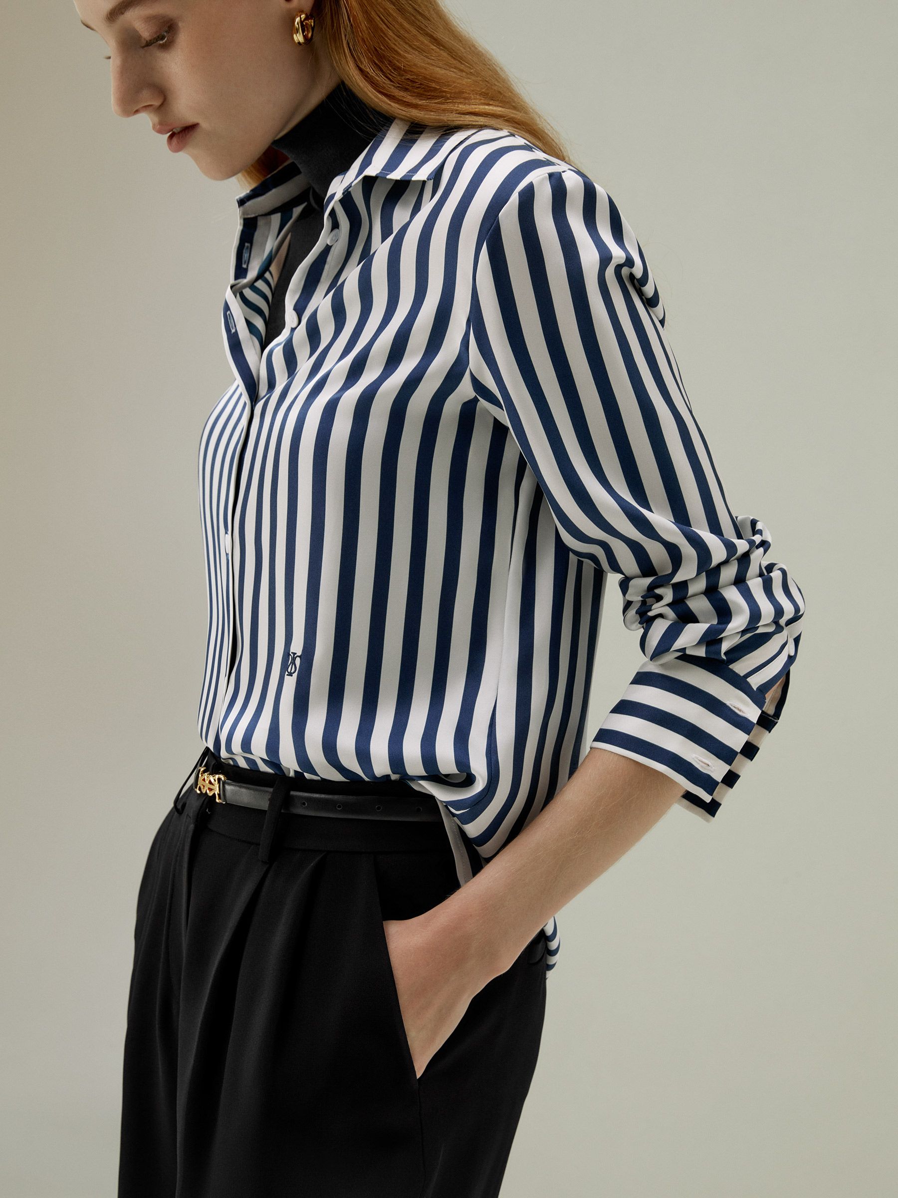 The Amalfi Stripe Silk Shirt