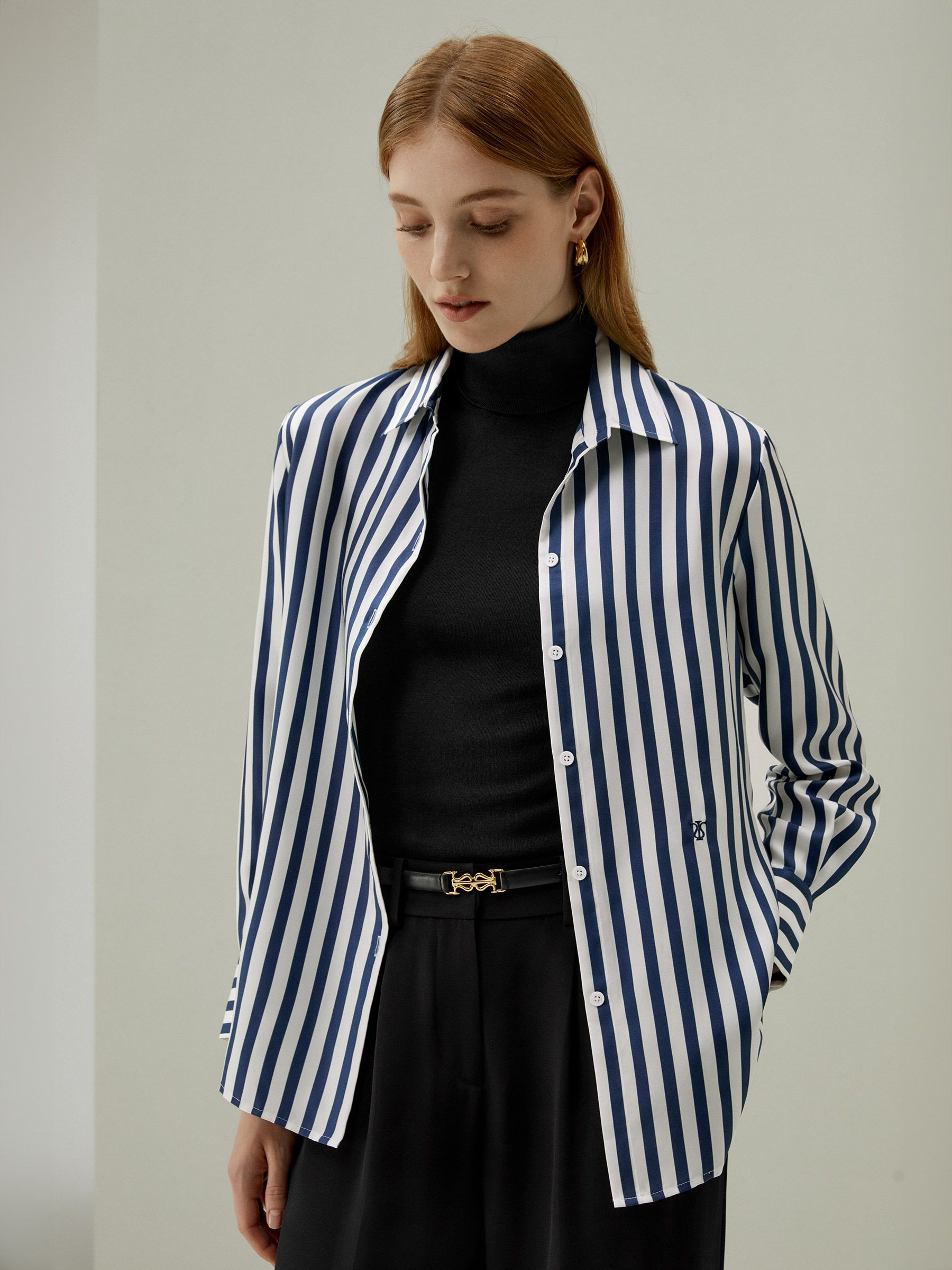 Amalfi Stripe Silk Shirt