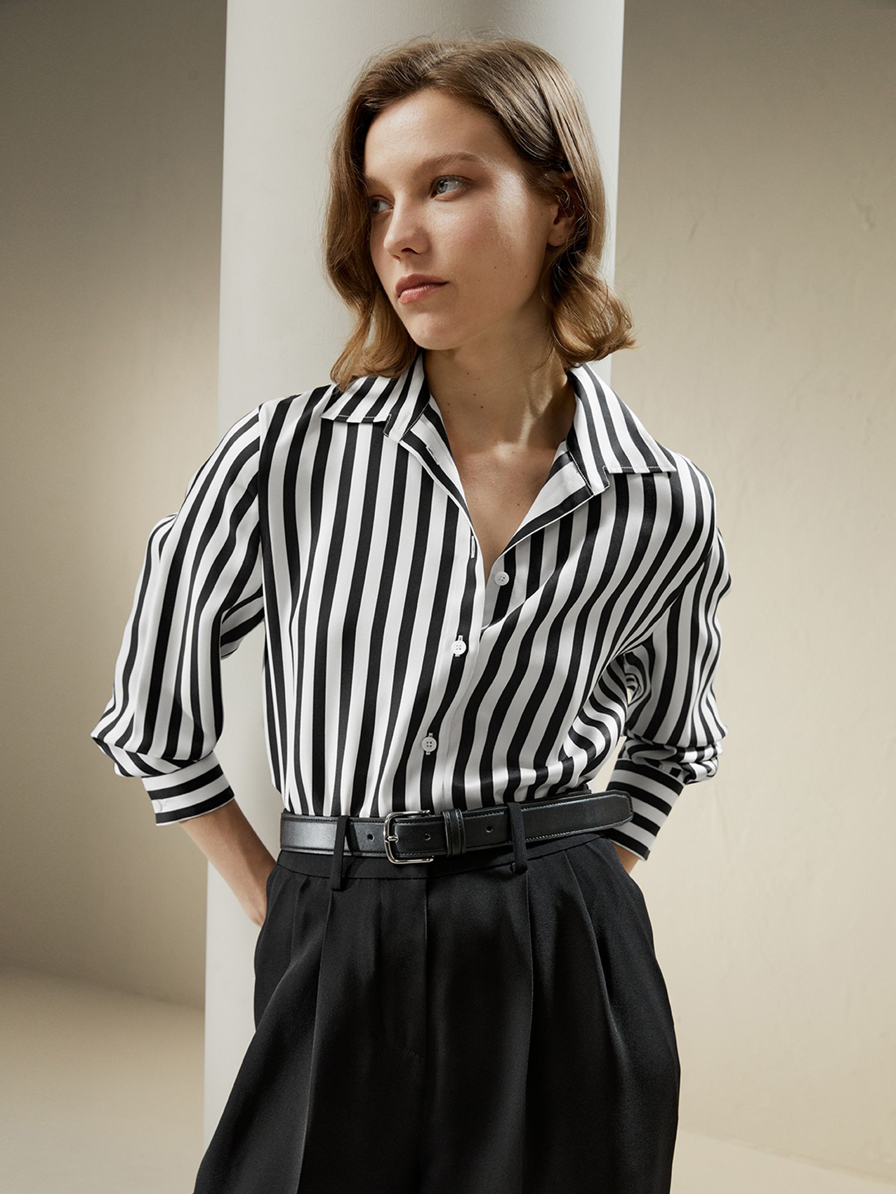 The Amalfi Stripe Silk Shirt