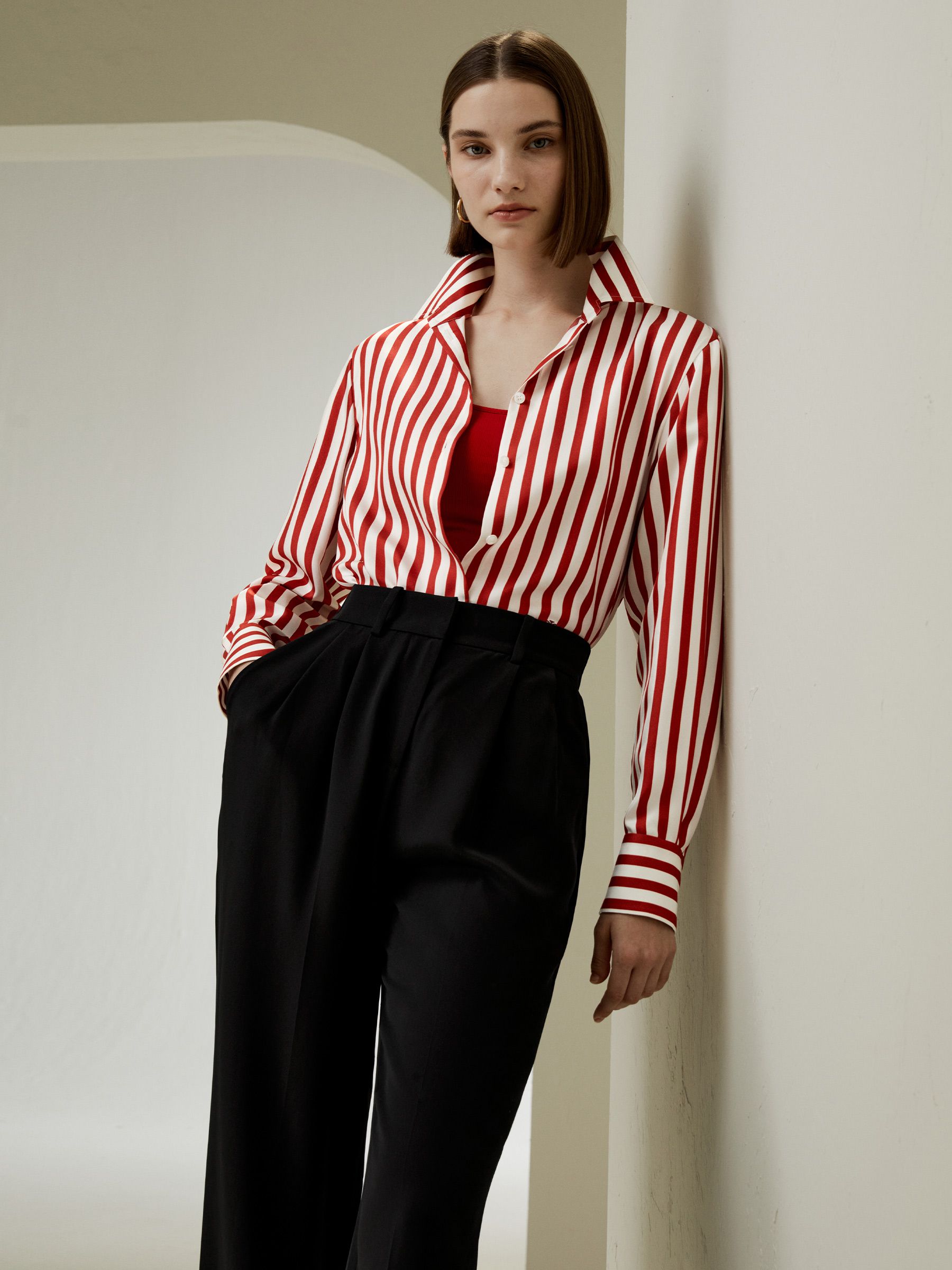 The Amalfi Stripe Silk Shirt