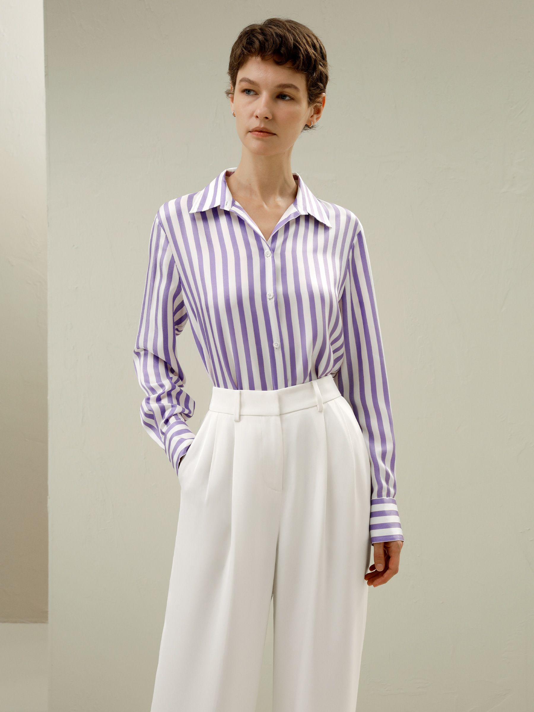 Amalfi Stripe Silk Shirt