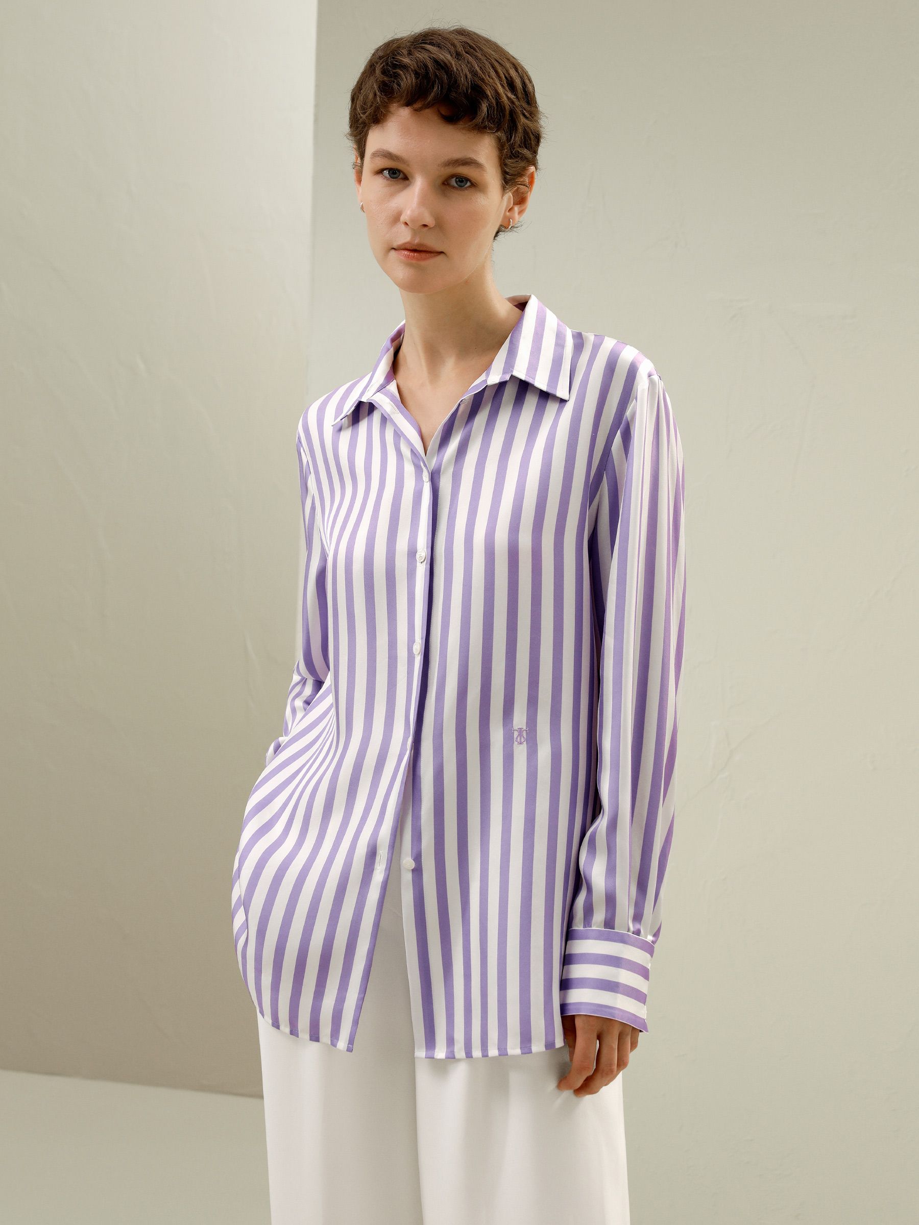 Amalfi Stripe Silk Shirt