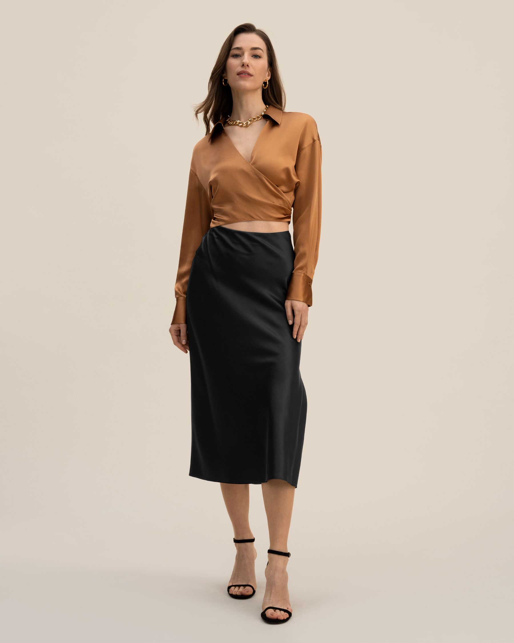 Wrapover Cropped Shirt