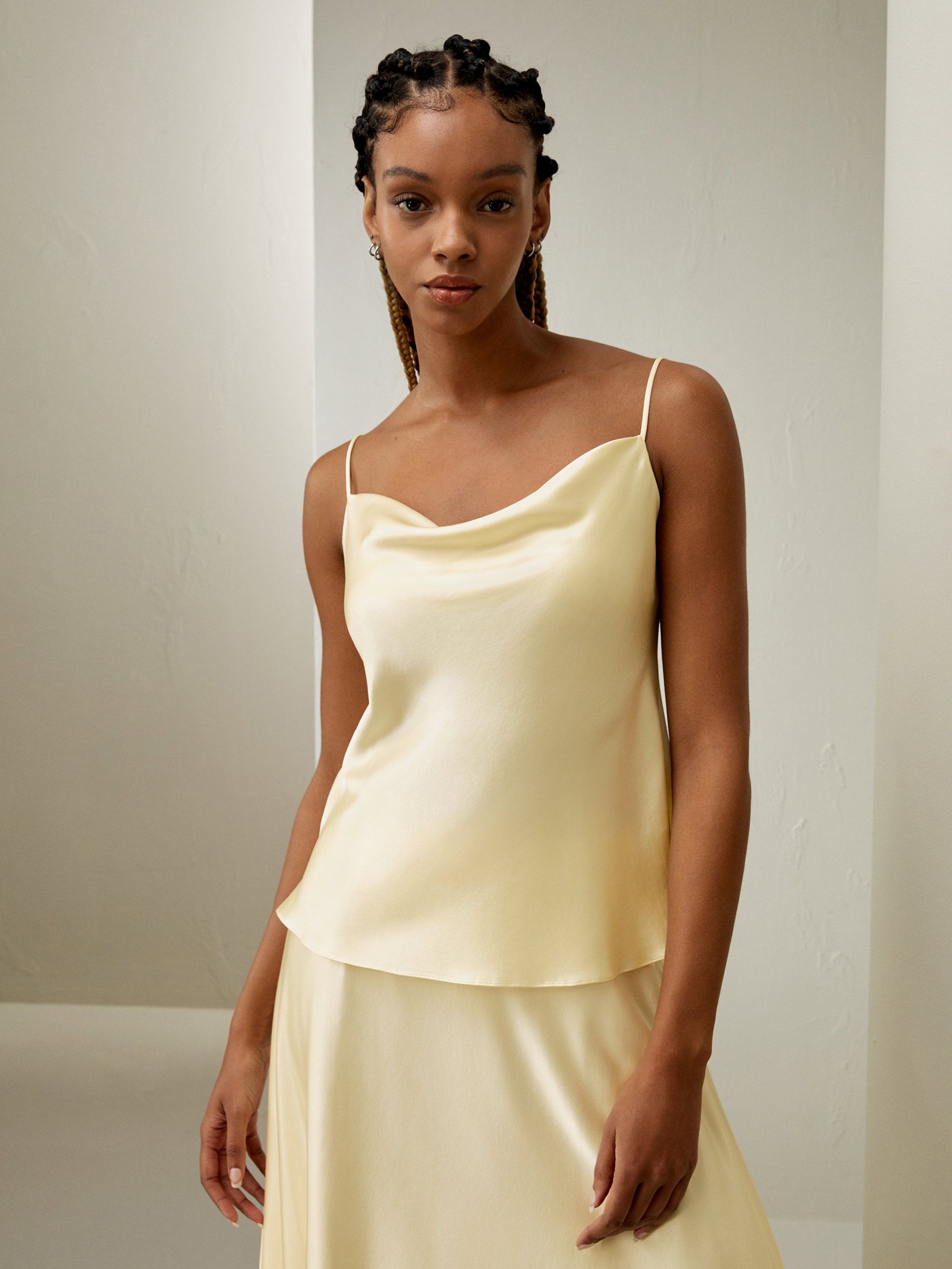 Golden Cocoon Cowl Neck Camisole