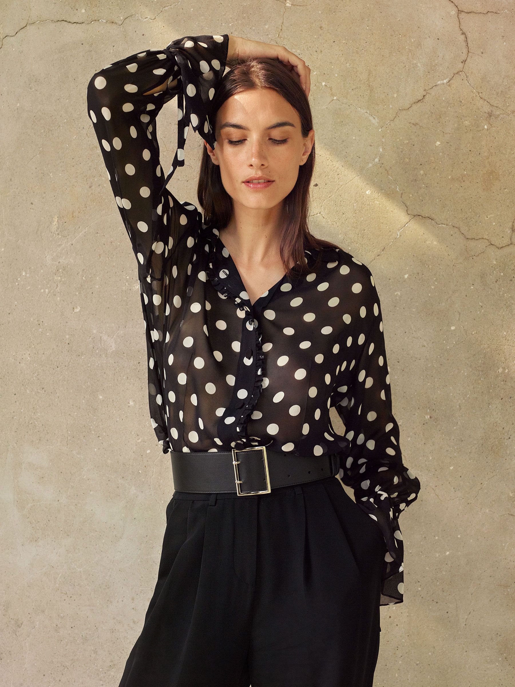 Polka Dots Georgette Blouse