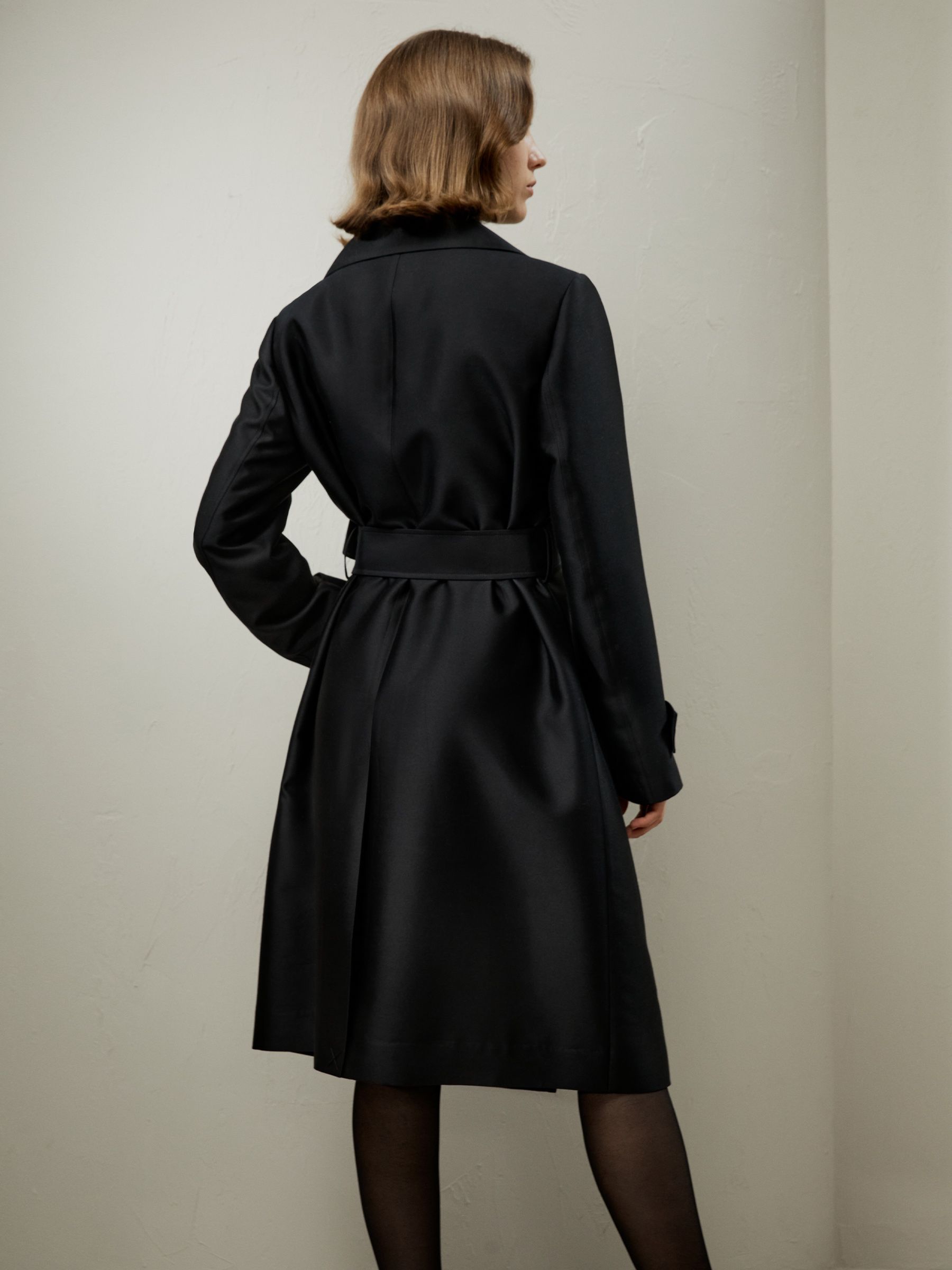 Silk-Wool Mixed Trenchcoat