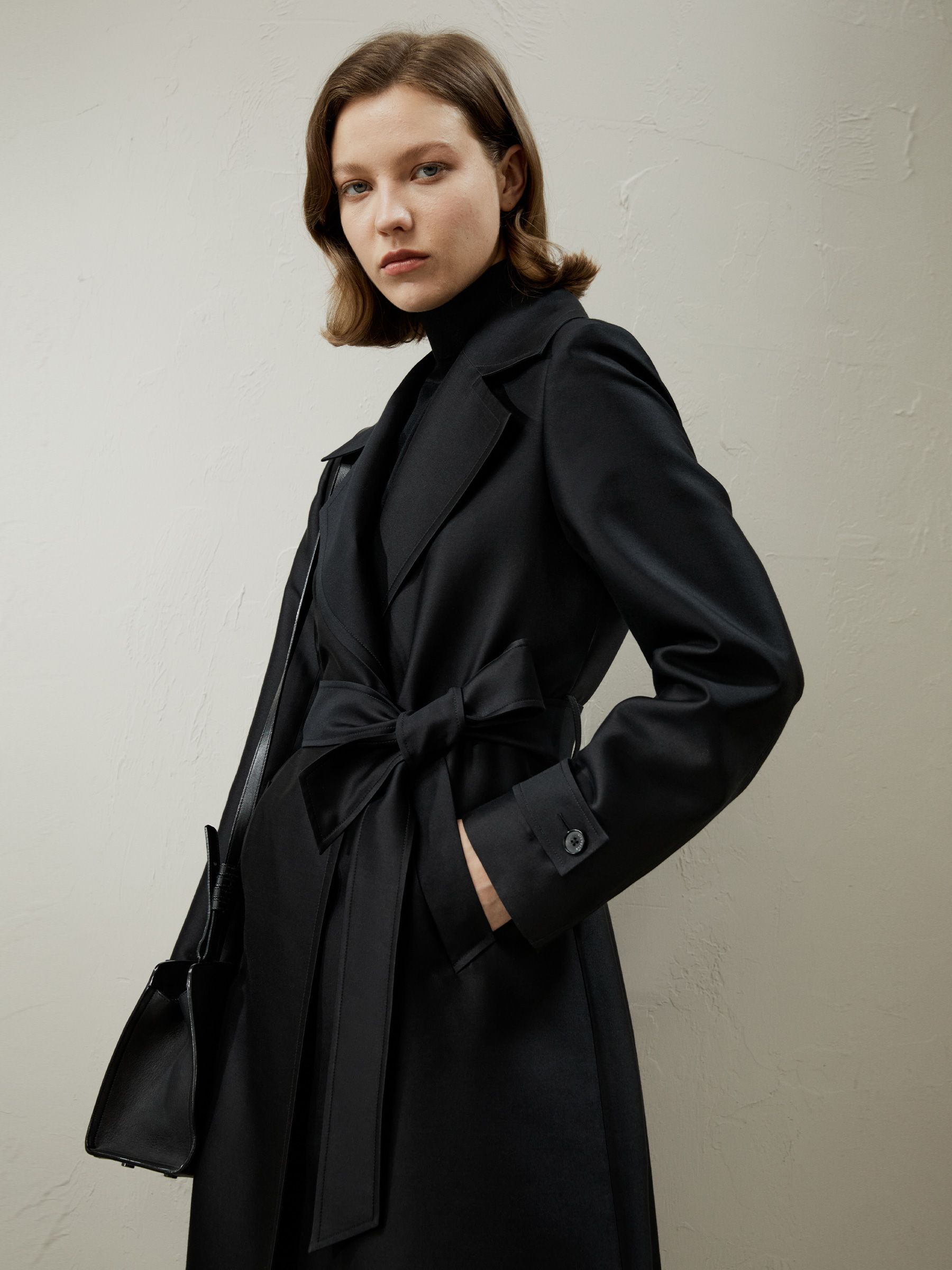 Silke-Uld Blanding Trenchcoat