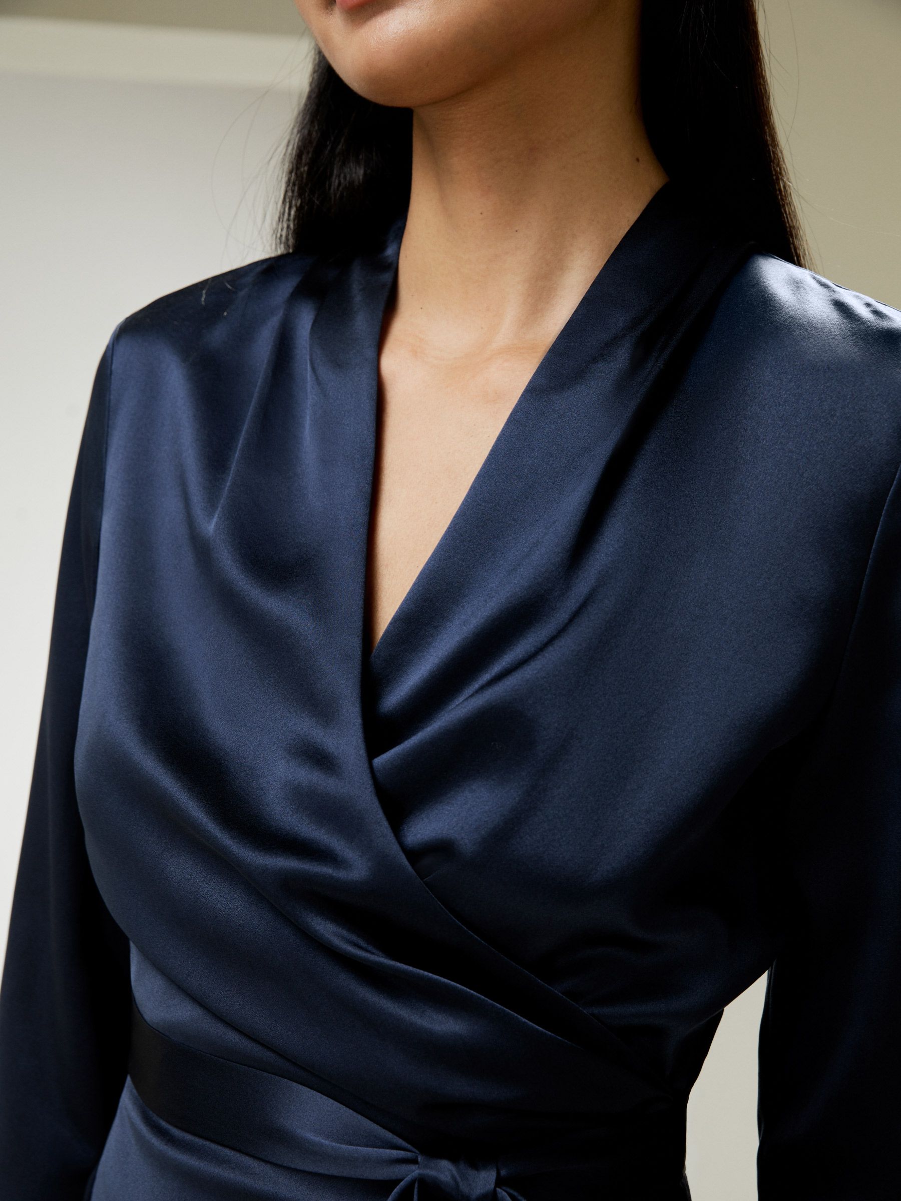 Silk Wrap Blouse