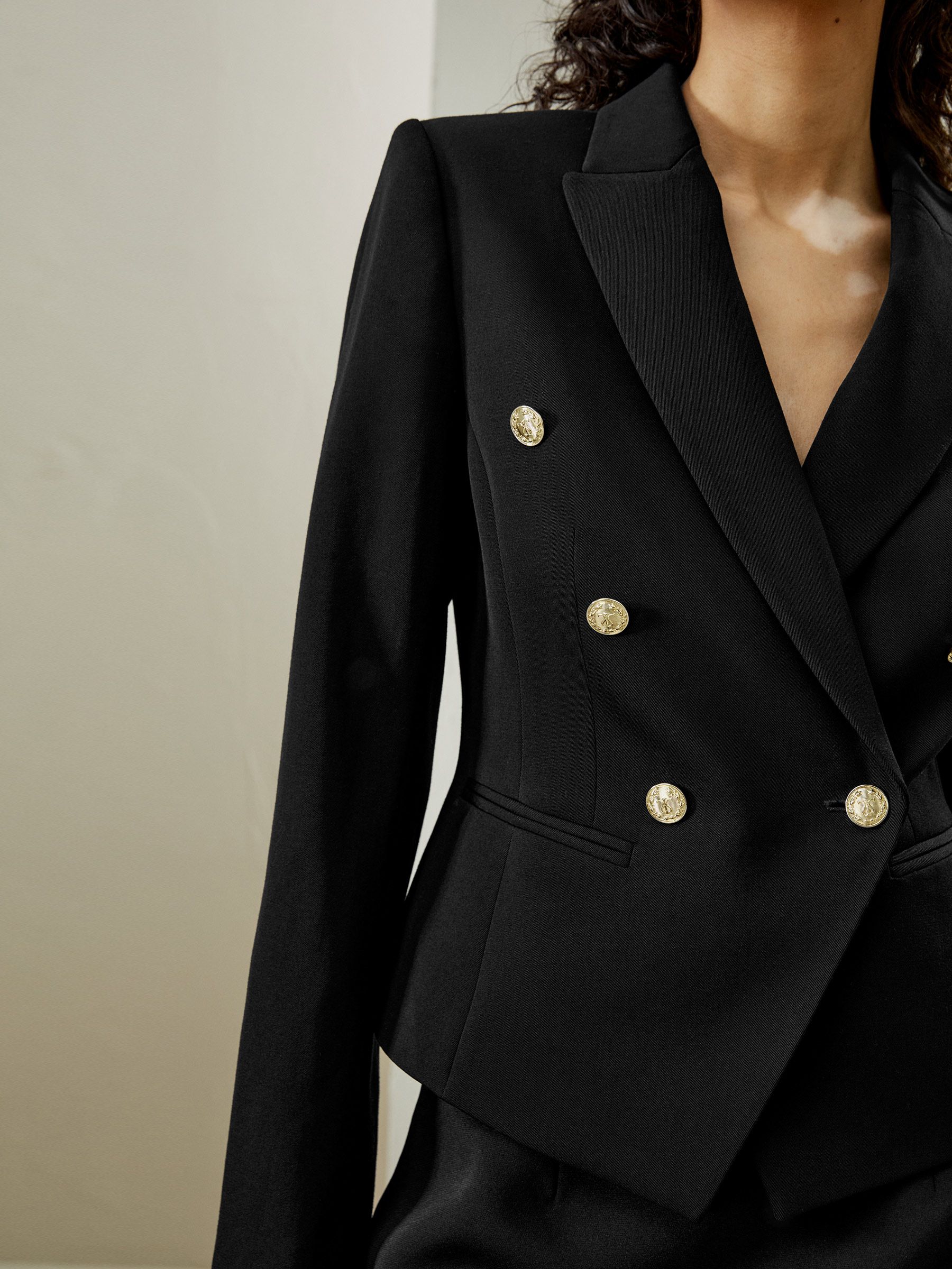 Tailored Double-Breasted Blazer