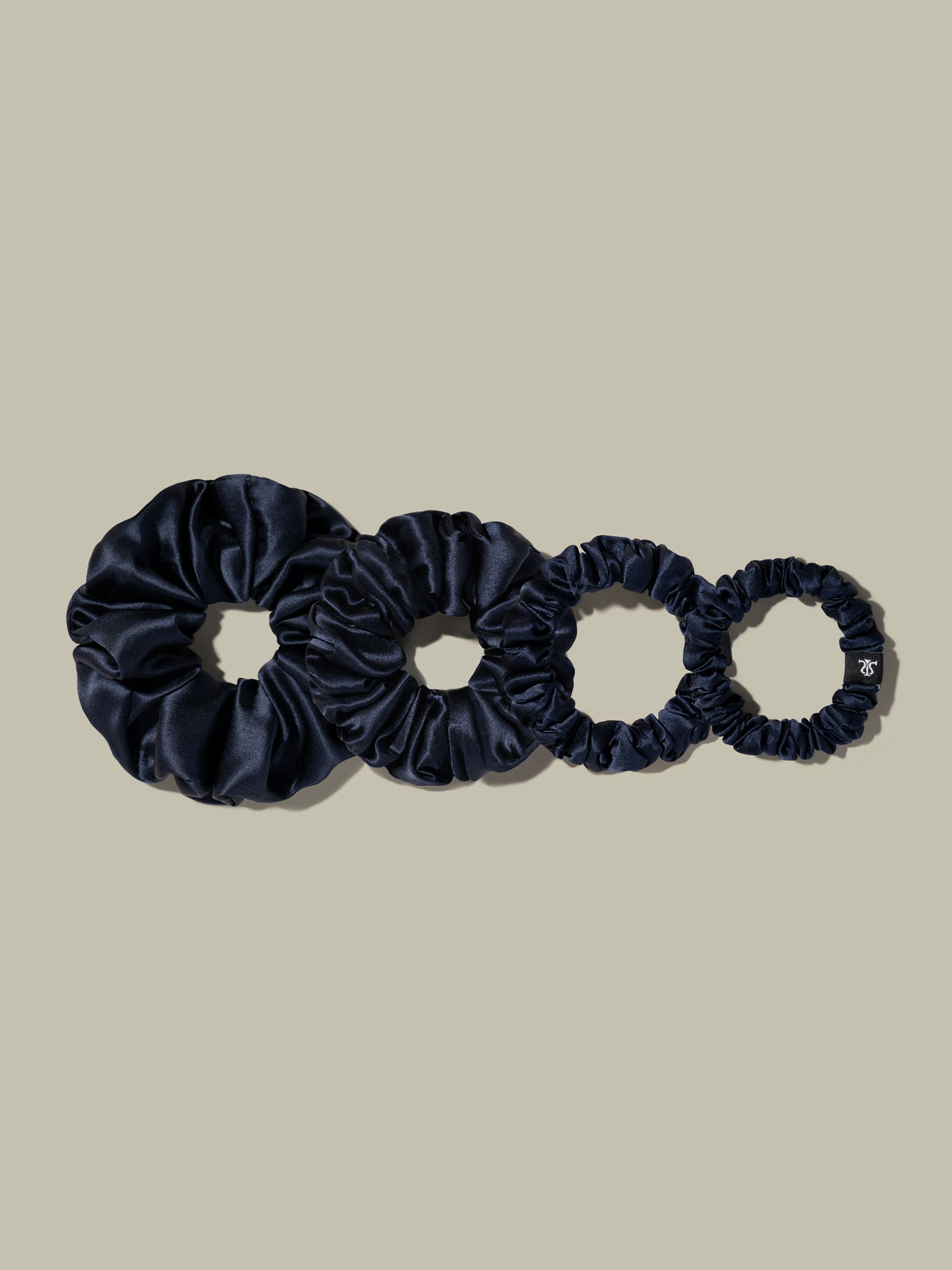 4 Pack Different Silk Hair Scrunchies Set